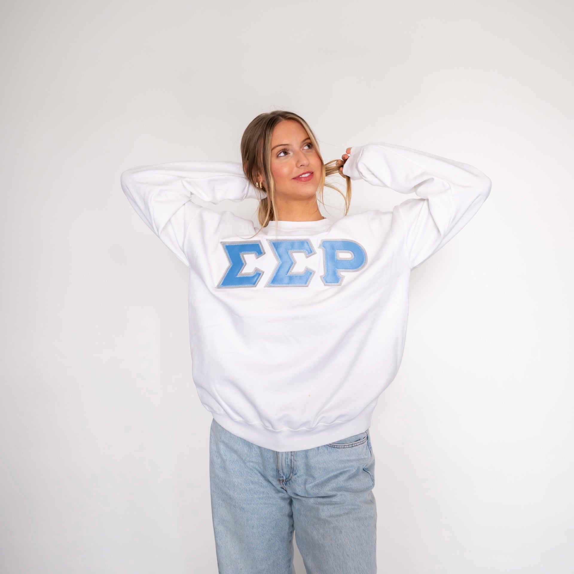 Basic Greek Letter Crewneck Sweatshirt - Sigma Sigma Rho
