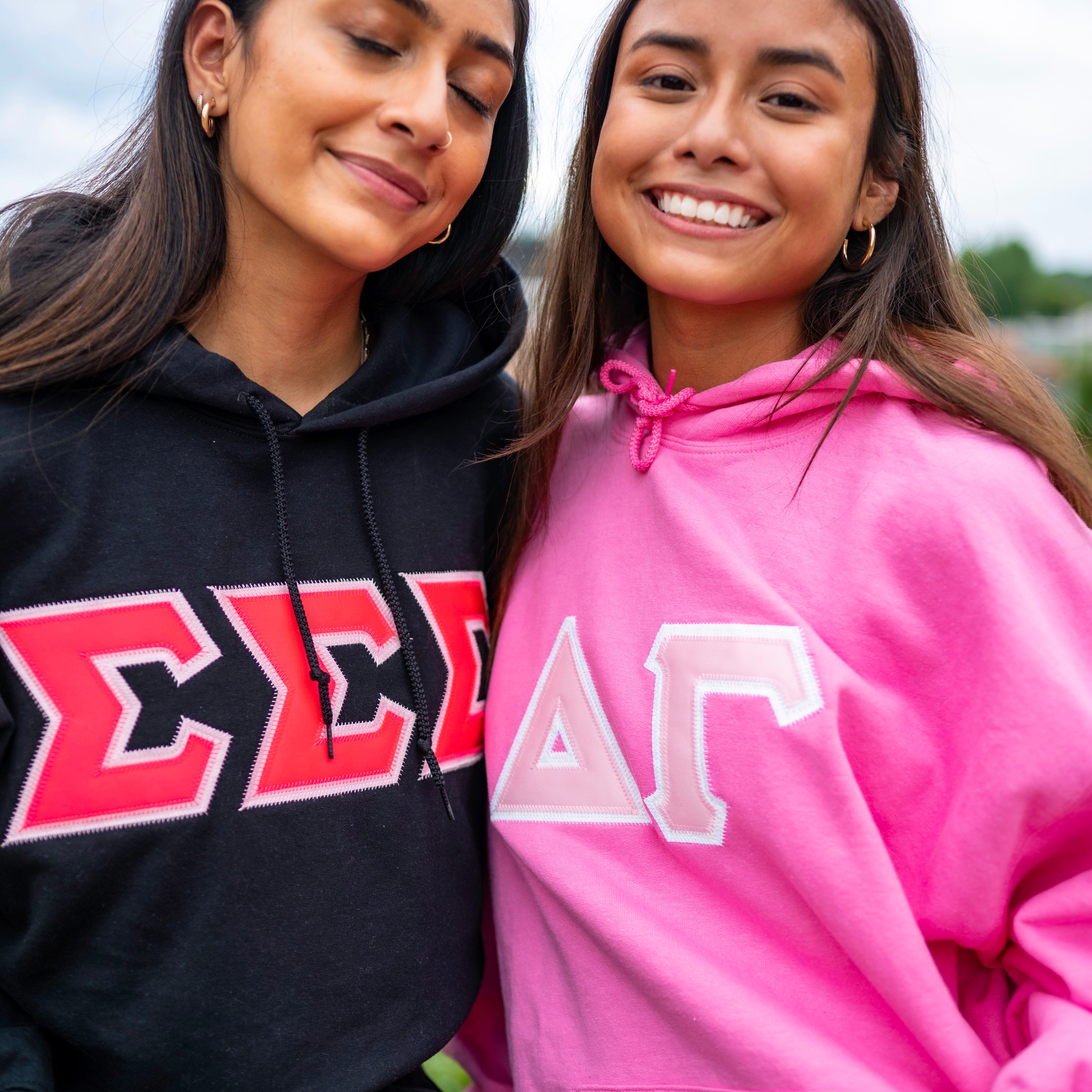 Custom Stitched Sorority Greek Letter Gildan Hoodie Sweatshirt