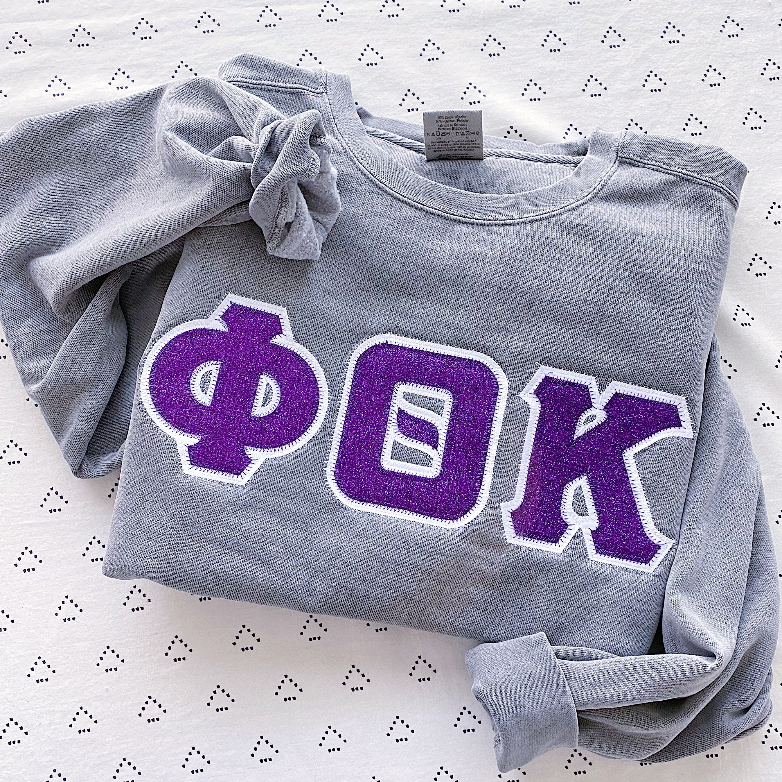 Glitter Greek Letter Crewneck Sweatshirt