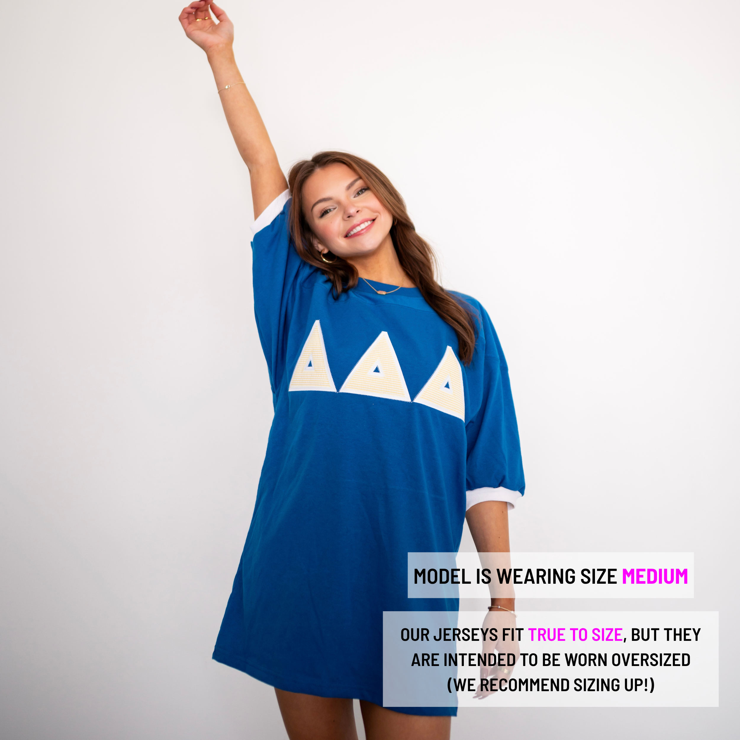Light Yellow Seersucker Greek Letter Crew Neck Jersey