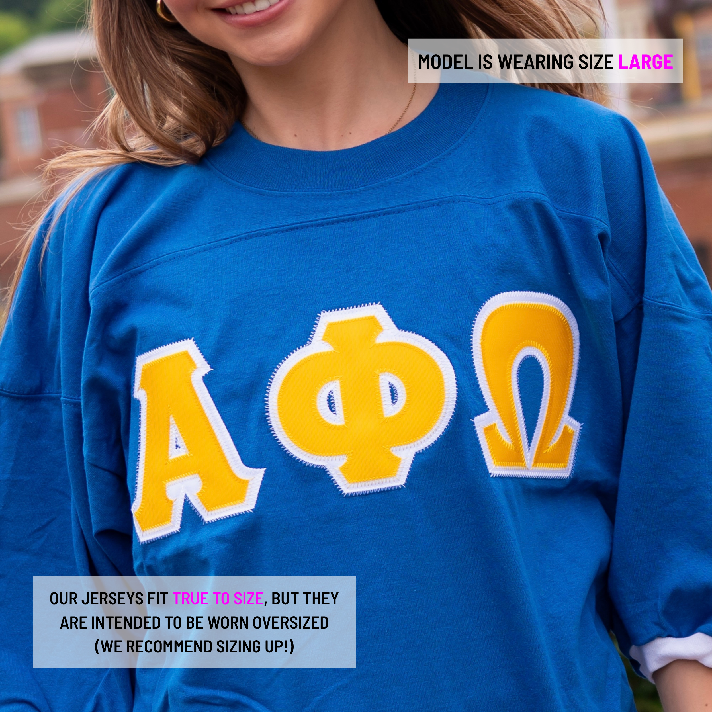 Basic Greek Letter Crew Neck Jersey - Alpha Phi Omega