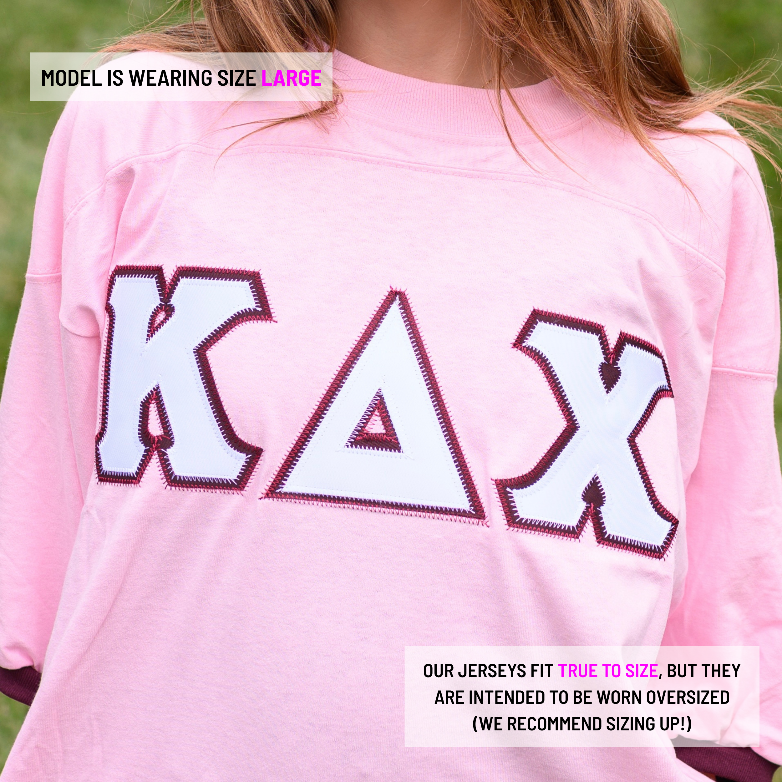 Basic Greek Letter Crew Neck Jersey - Kappa Delta Chi