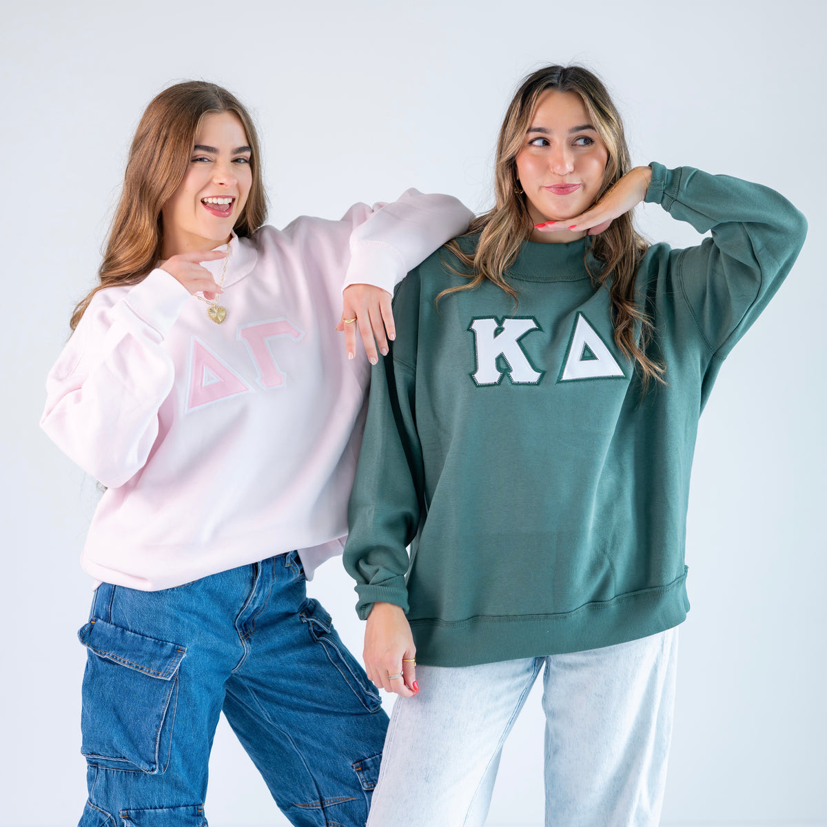 Basic Greek Letter Mockneck Sweatshirt
