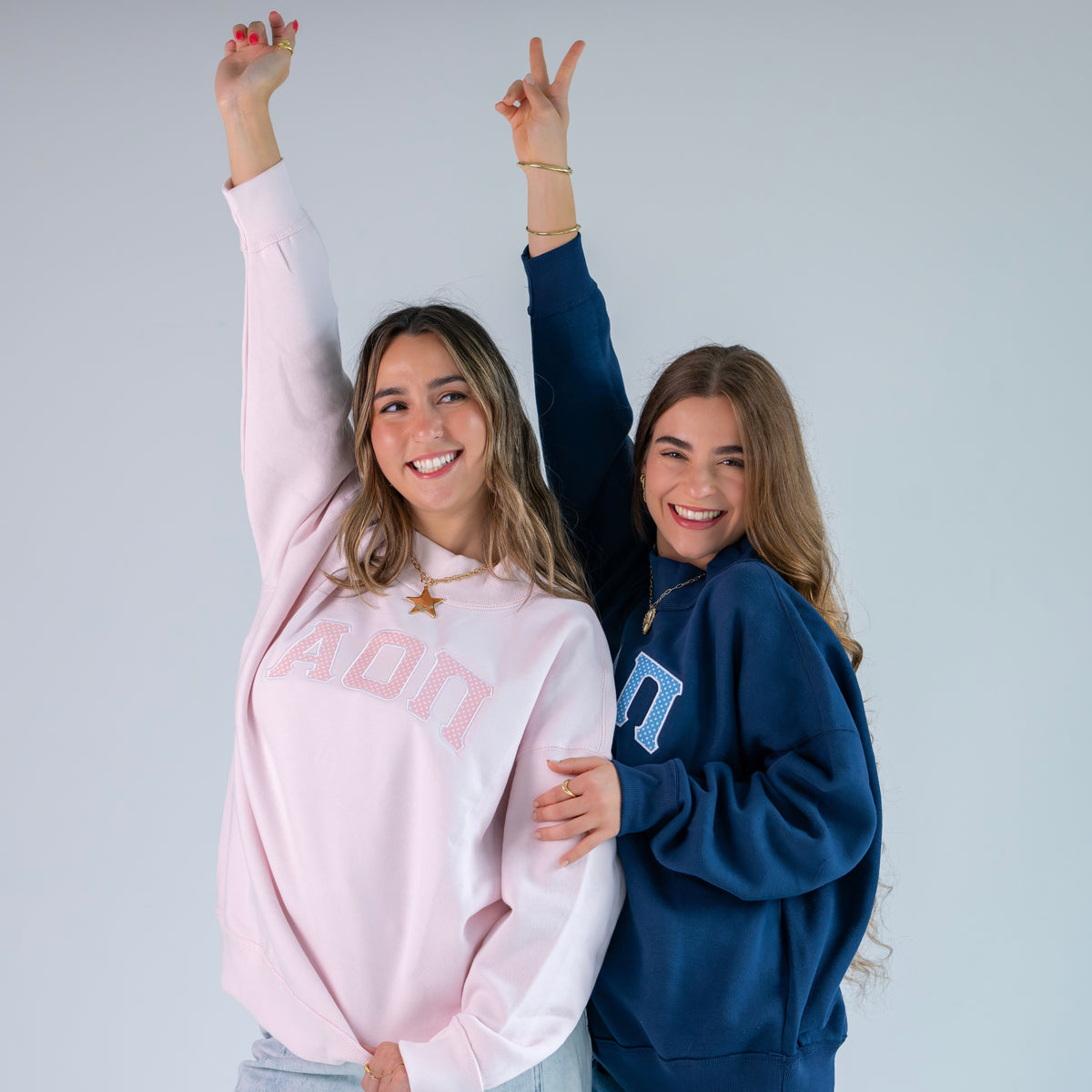 That Girl Polka Dot Greek Letter Mockneck Sweatshirt