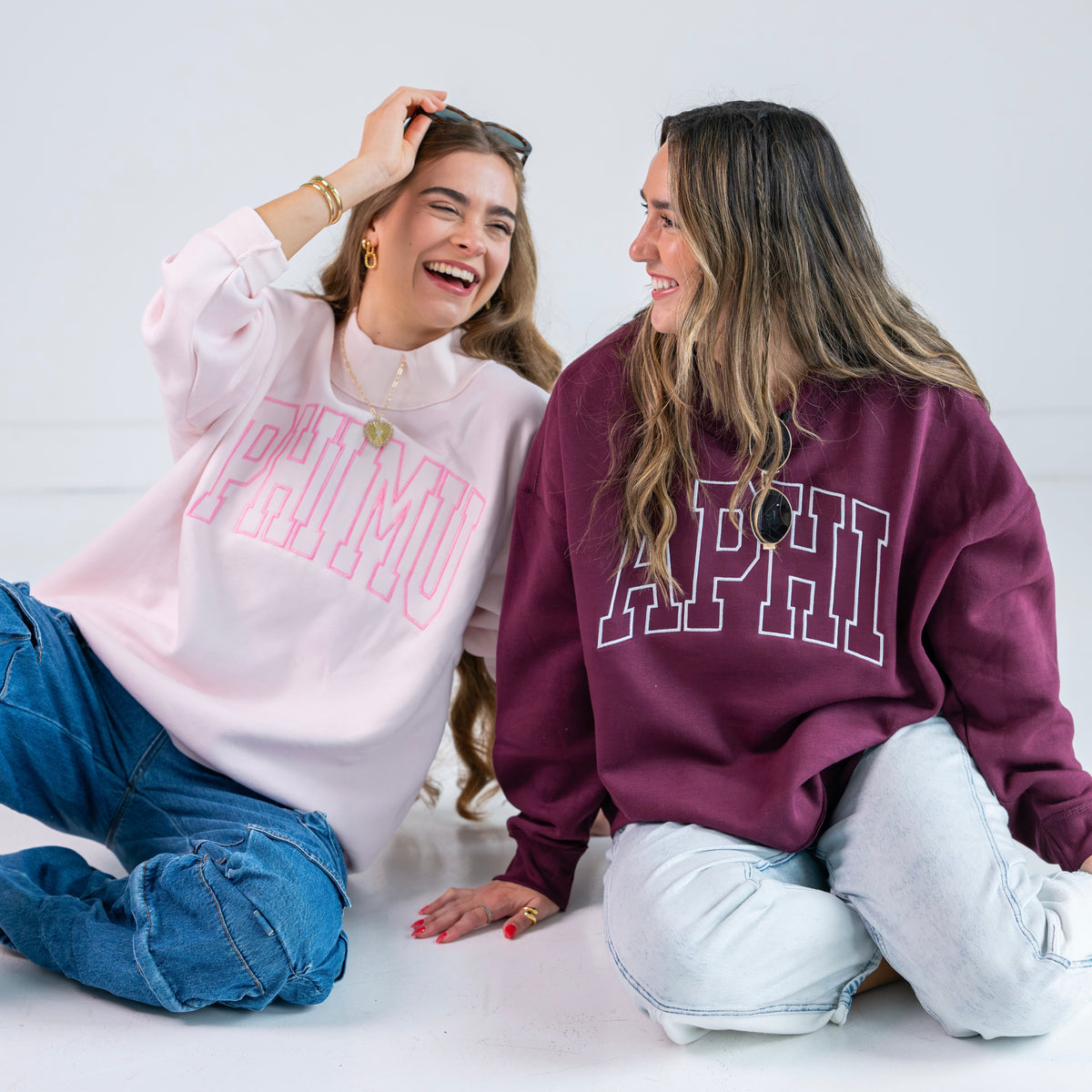 Main Character Embroidered Mockneck Sweatshirt