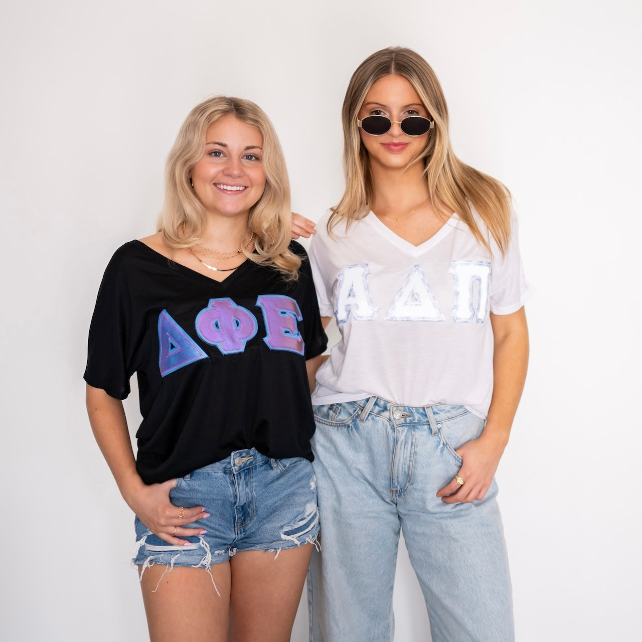 Purple Iridescent Greek Letter Shirt