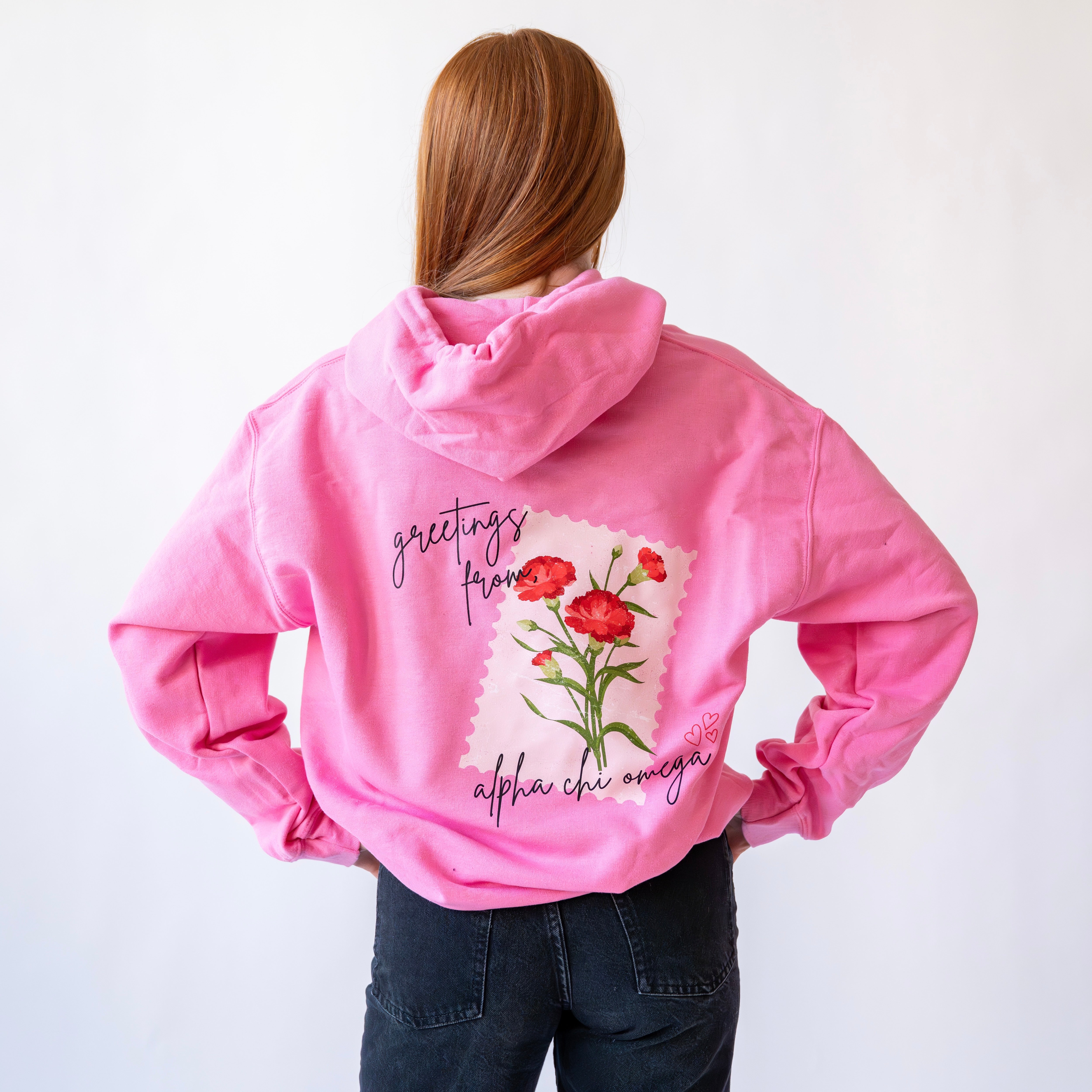 Delivered With Love Hoodie Sweatshirt - Alpha Chi Omega