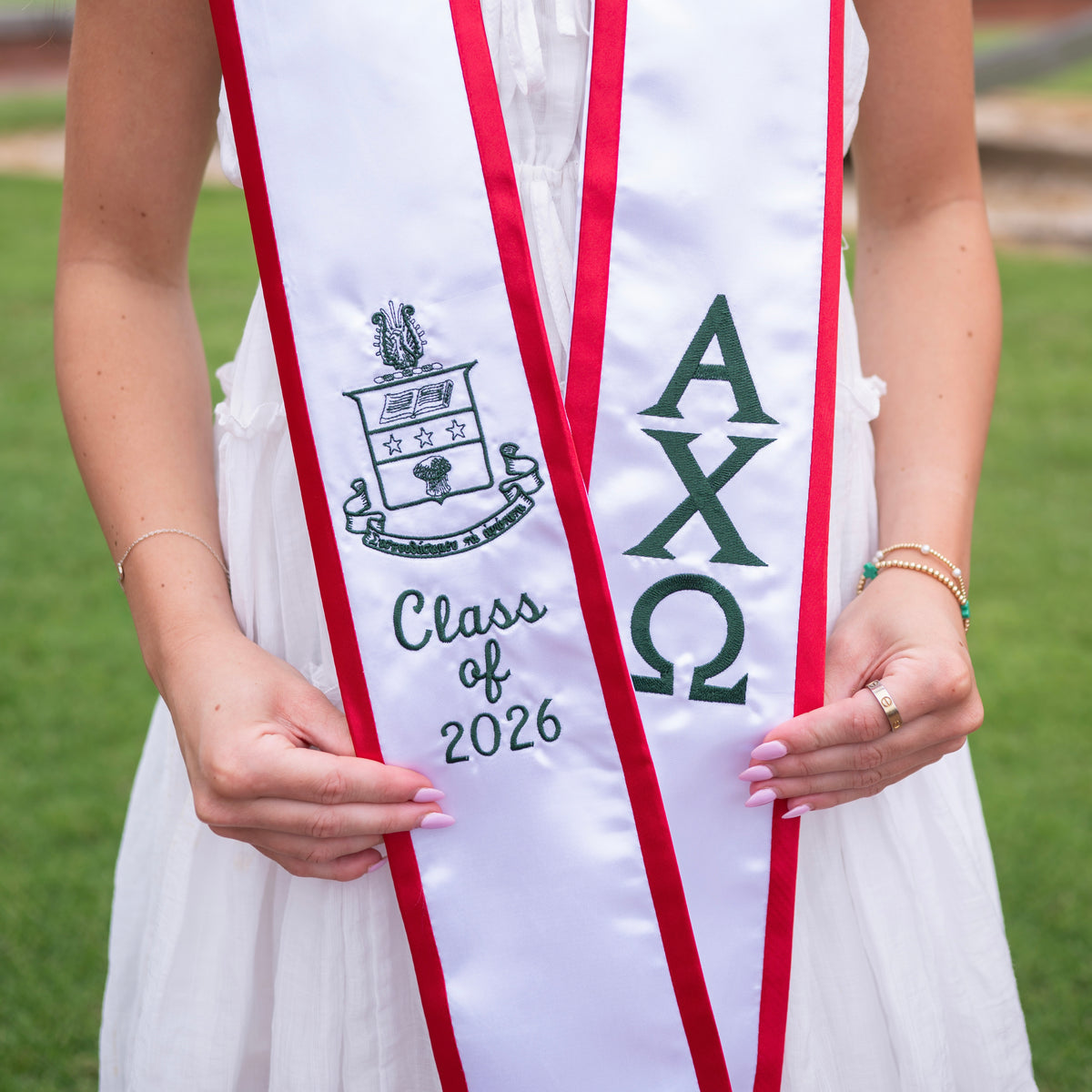 Alpha Chi Omega Minimalistic Crest Sorority Graduation Stole – Greek ...