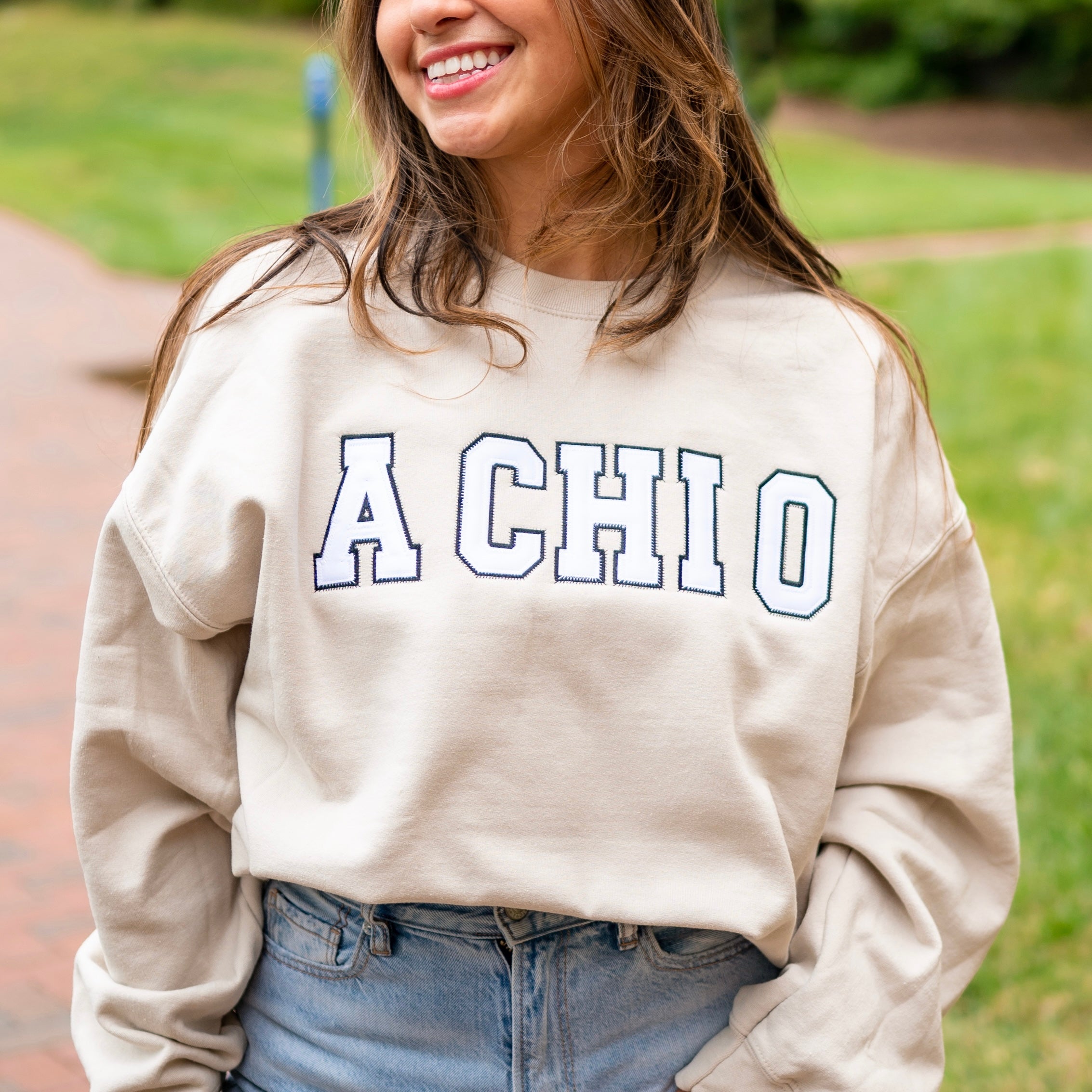 Old School Crewneck Sweatshirt - Alpha Chi Omega