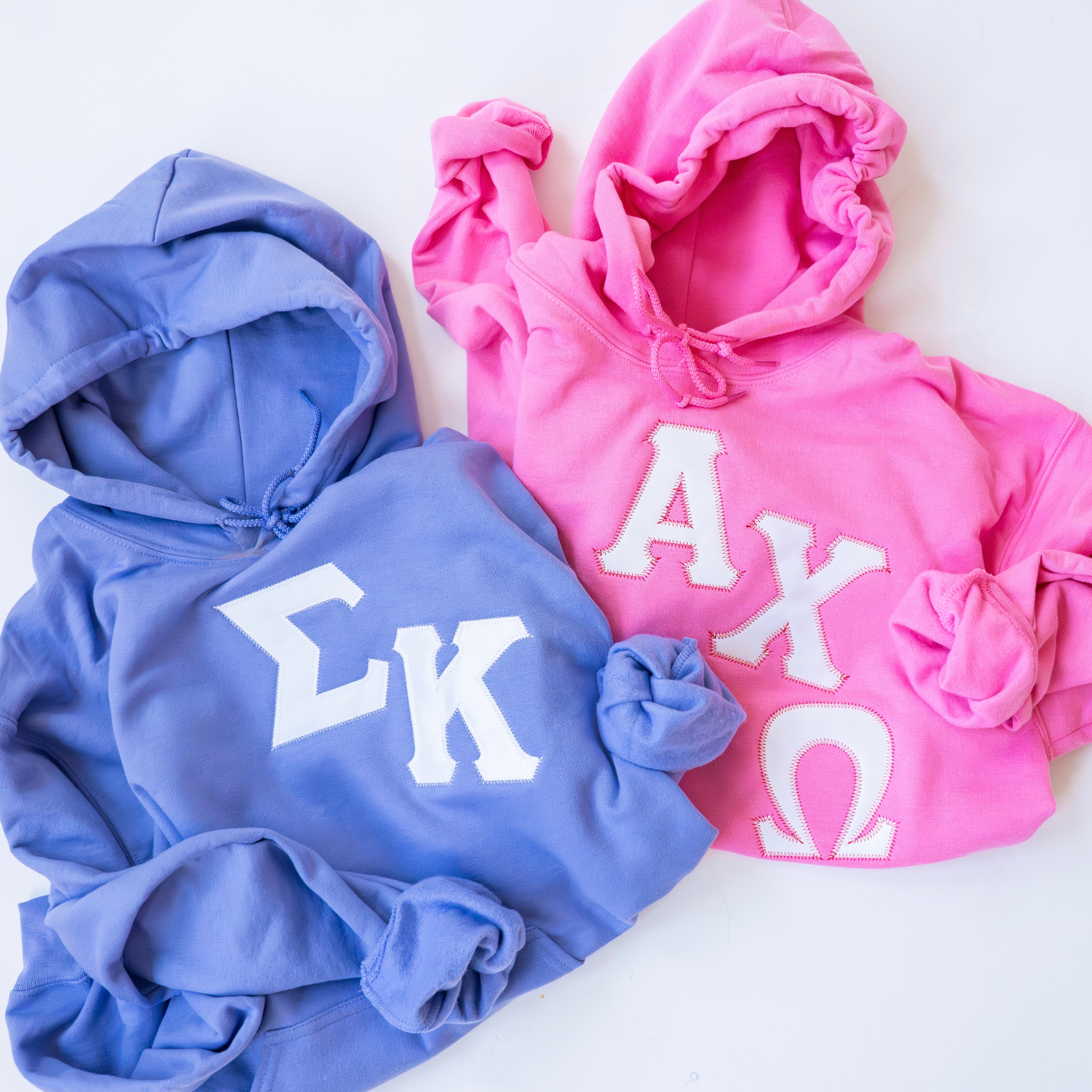 Asymmetrical Greek Letter Hooded Sweatshirt