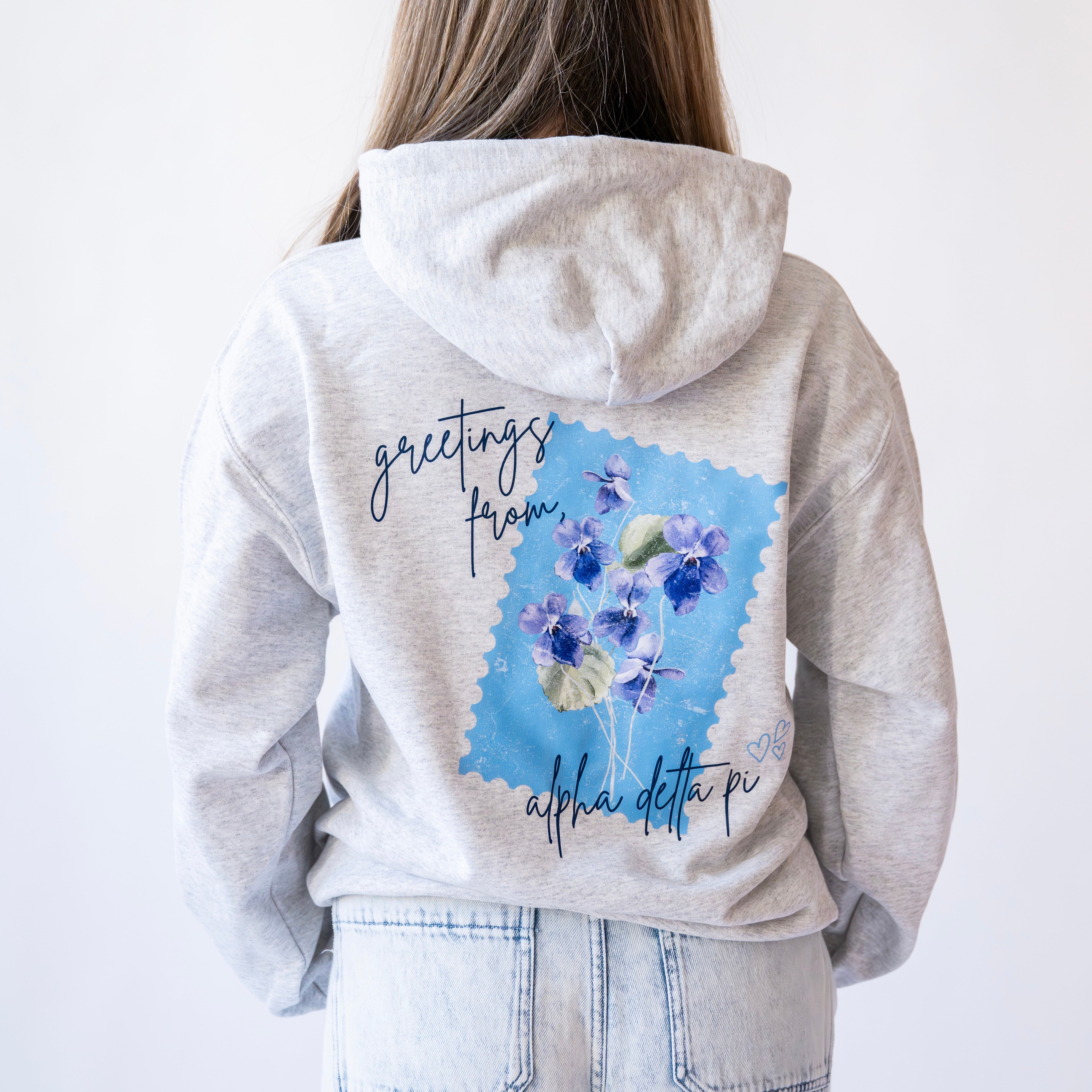 Delivered With Love Hoodie Sweatshirt - Alpha Delta Pi