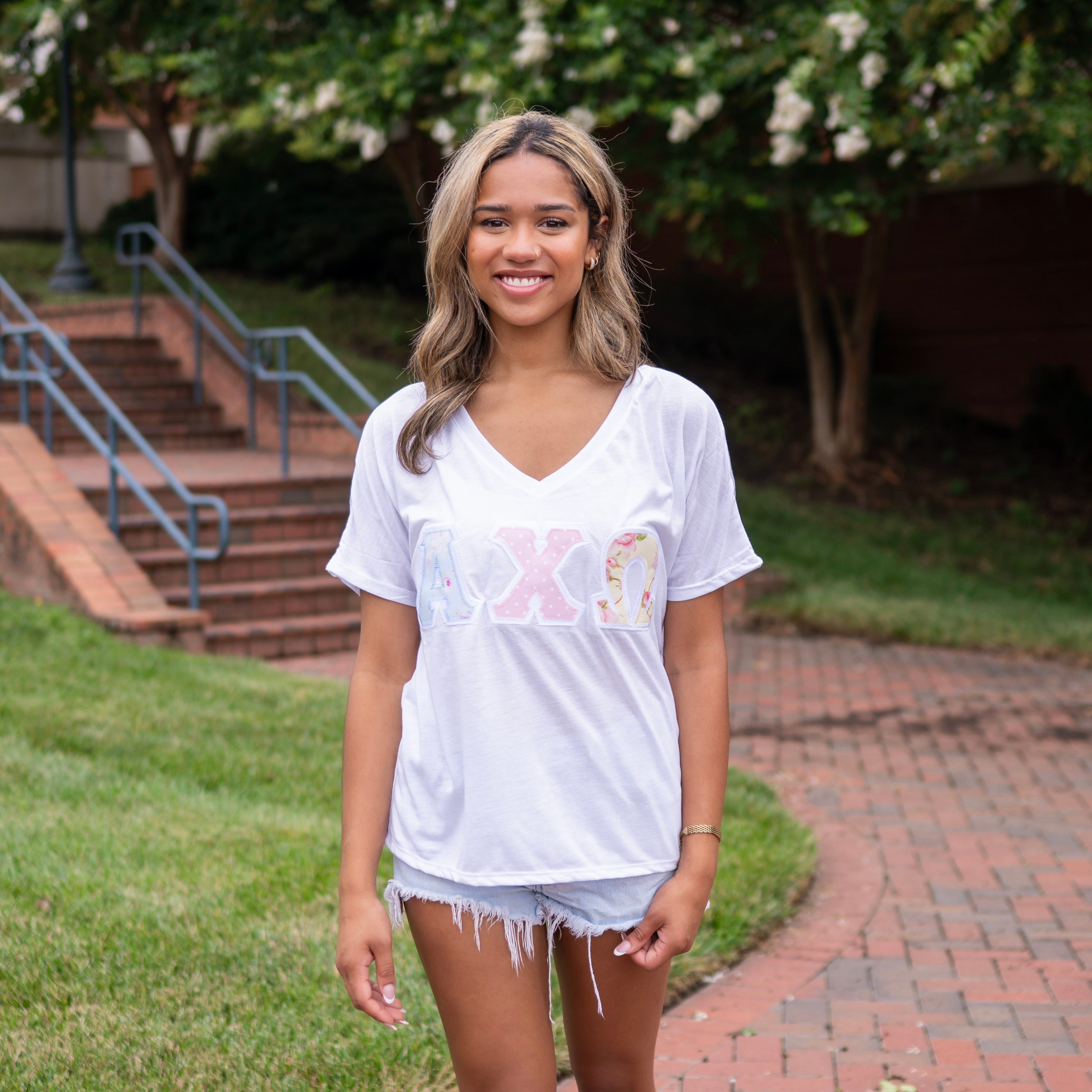 Garden Gate Tri-Floral Greek Letter Shirt