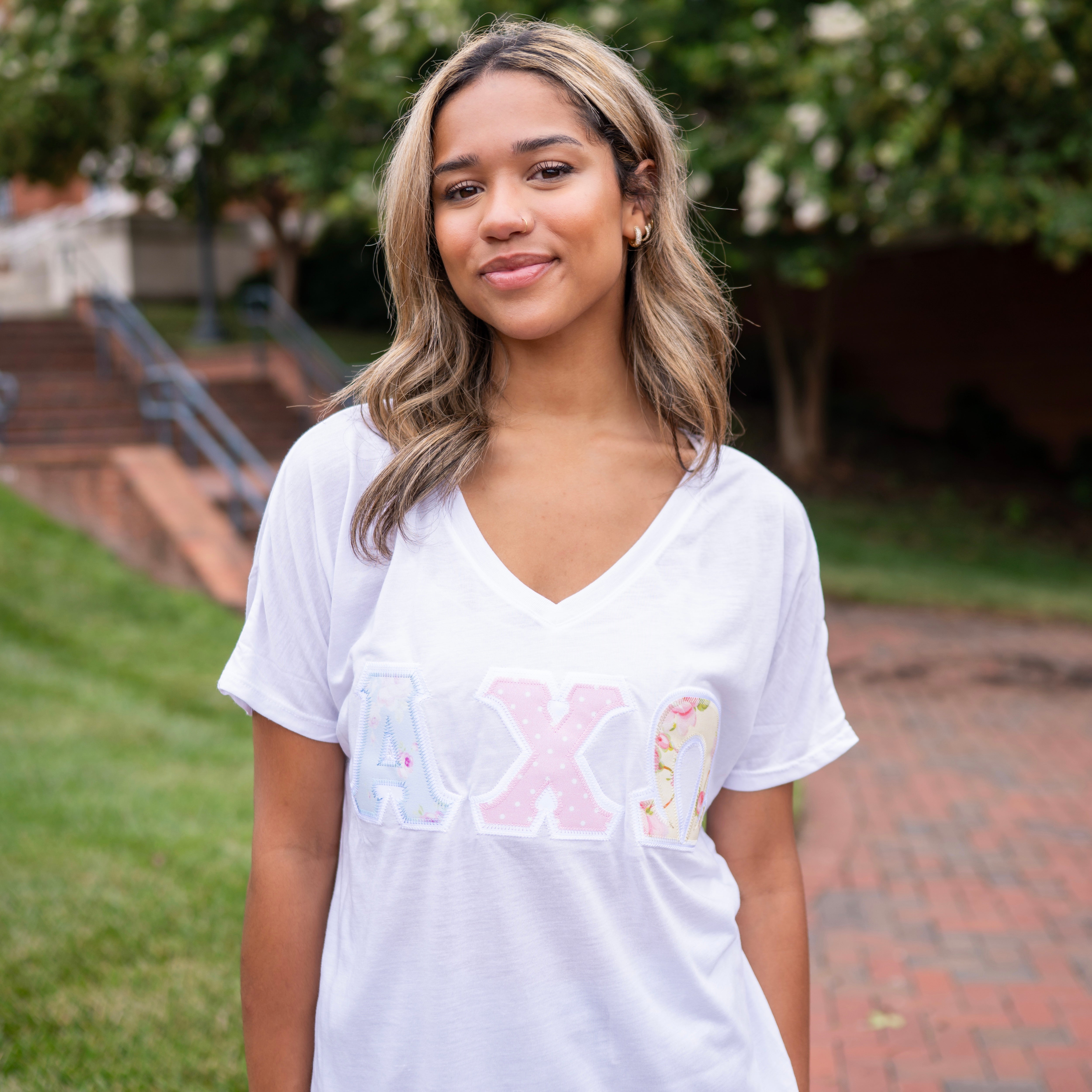 Garden Gate Tri-Floral Greek Letter Shirt