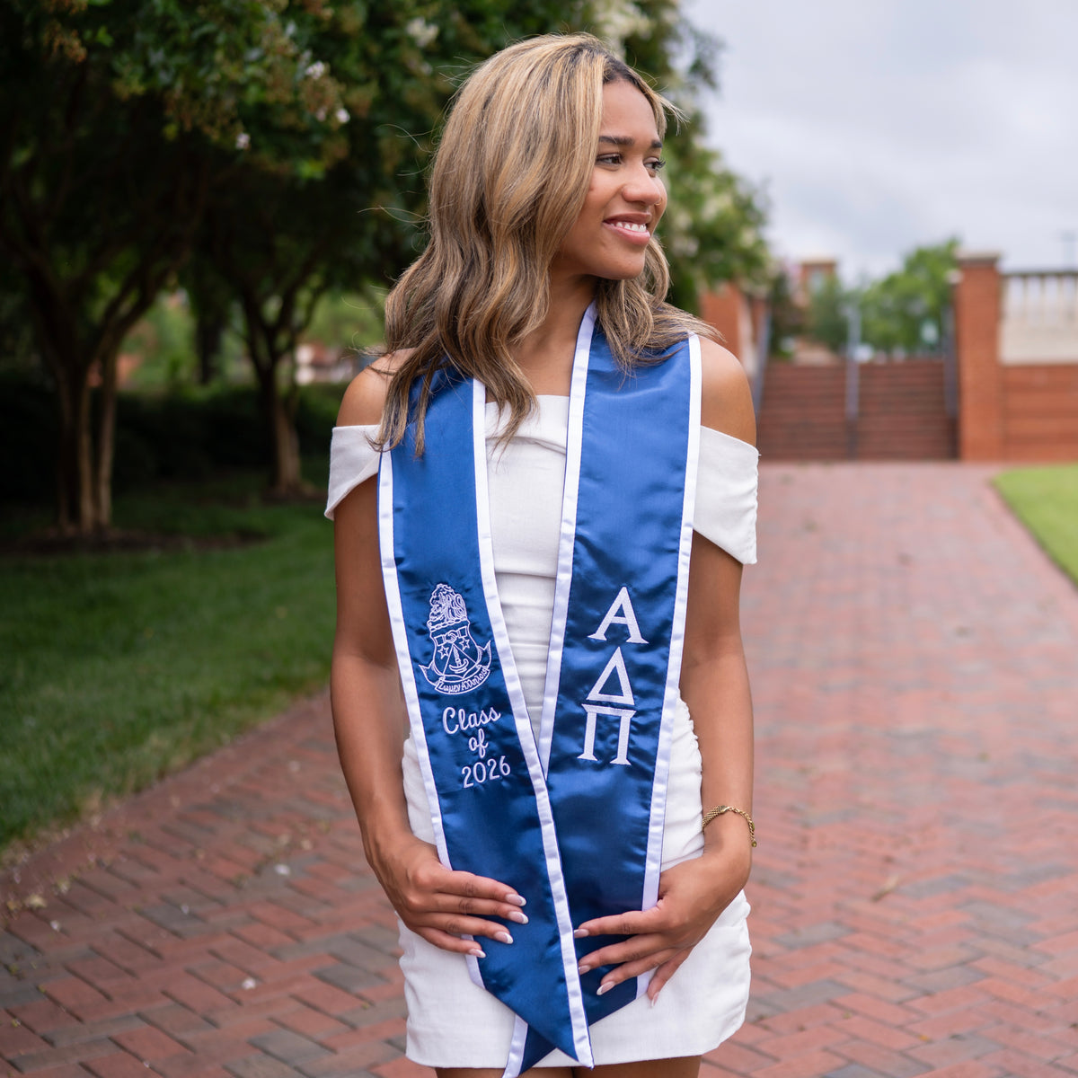 Alpha Delta Pi Minimalistic Crest Sorority Graduation Stole – Greek ...