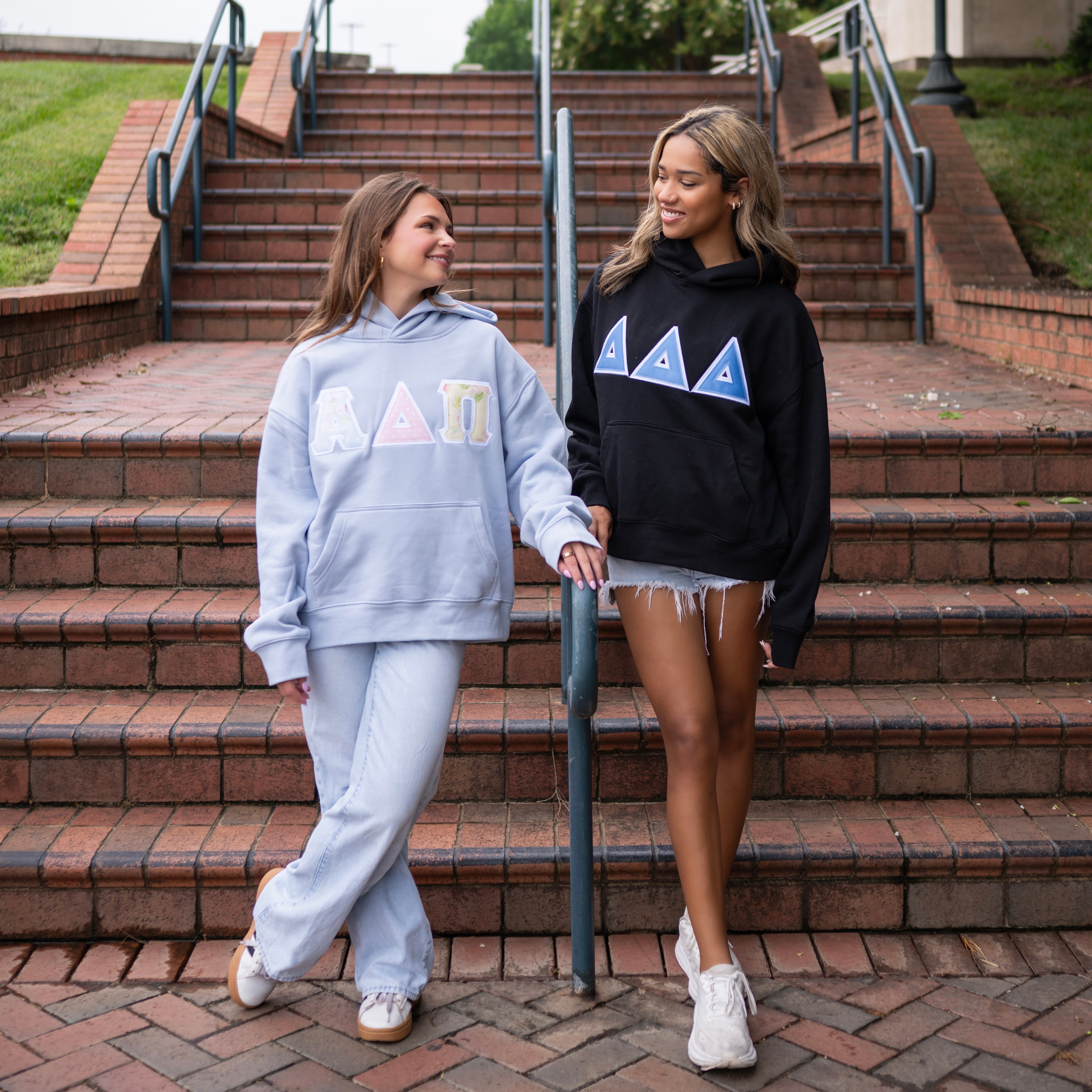 Basic Greek Letter Hoodie Sweatshirt