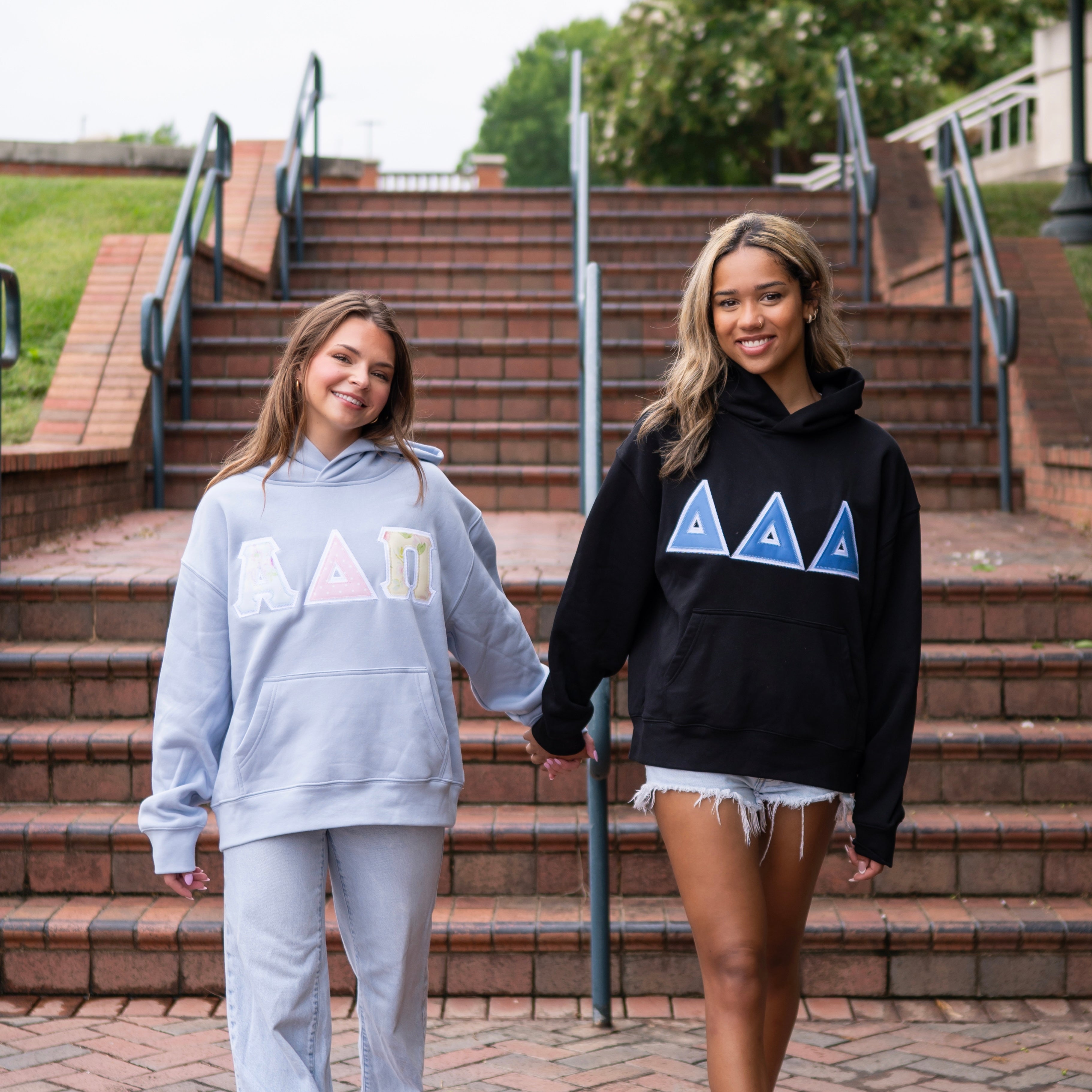 Garden Gate Tri Floral Hoodie Sweatshirt