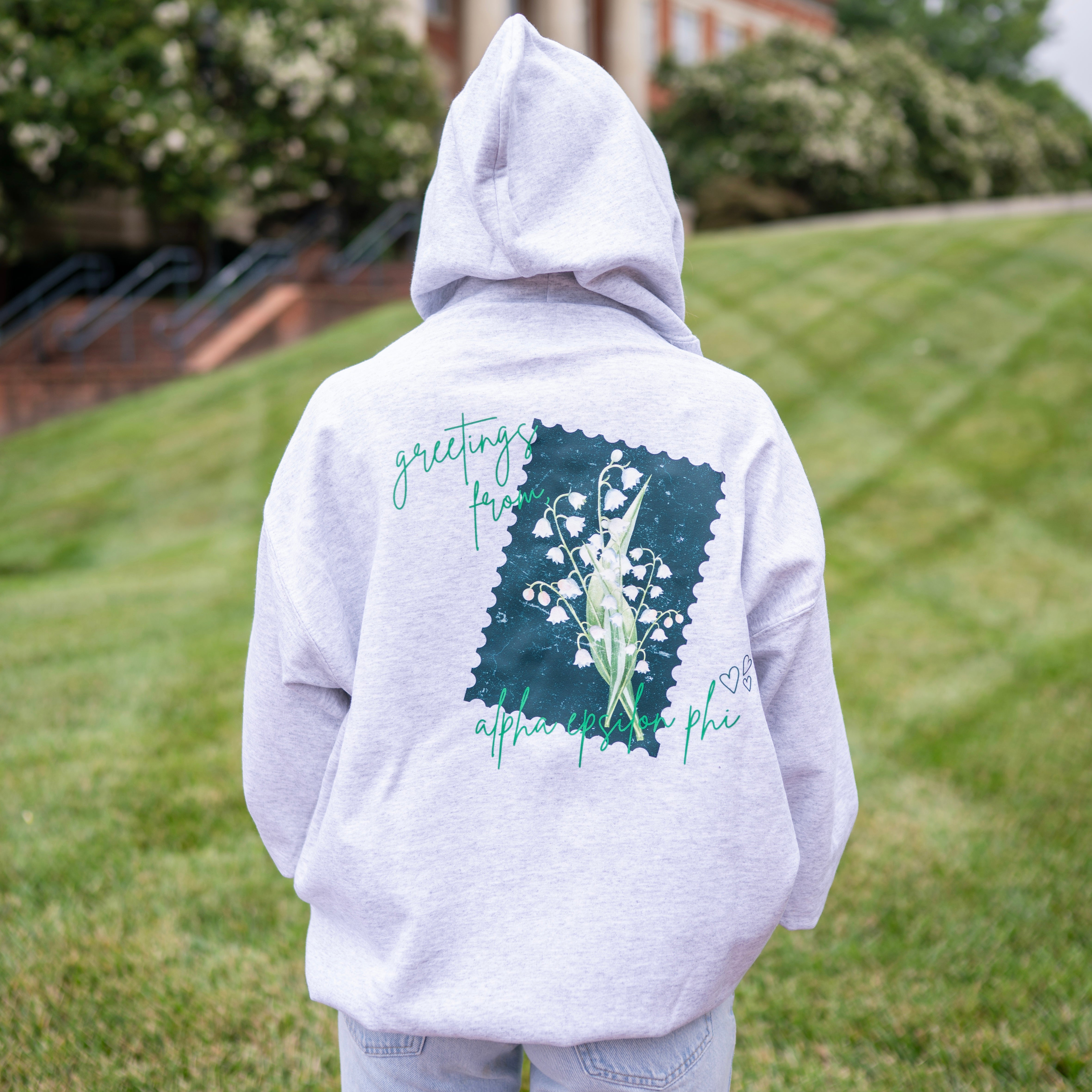 Delivered With Love Hoodie Sweatshirt - Alpha Epsilon Phi