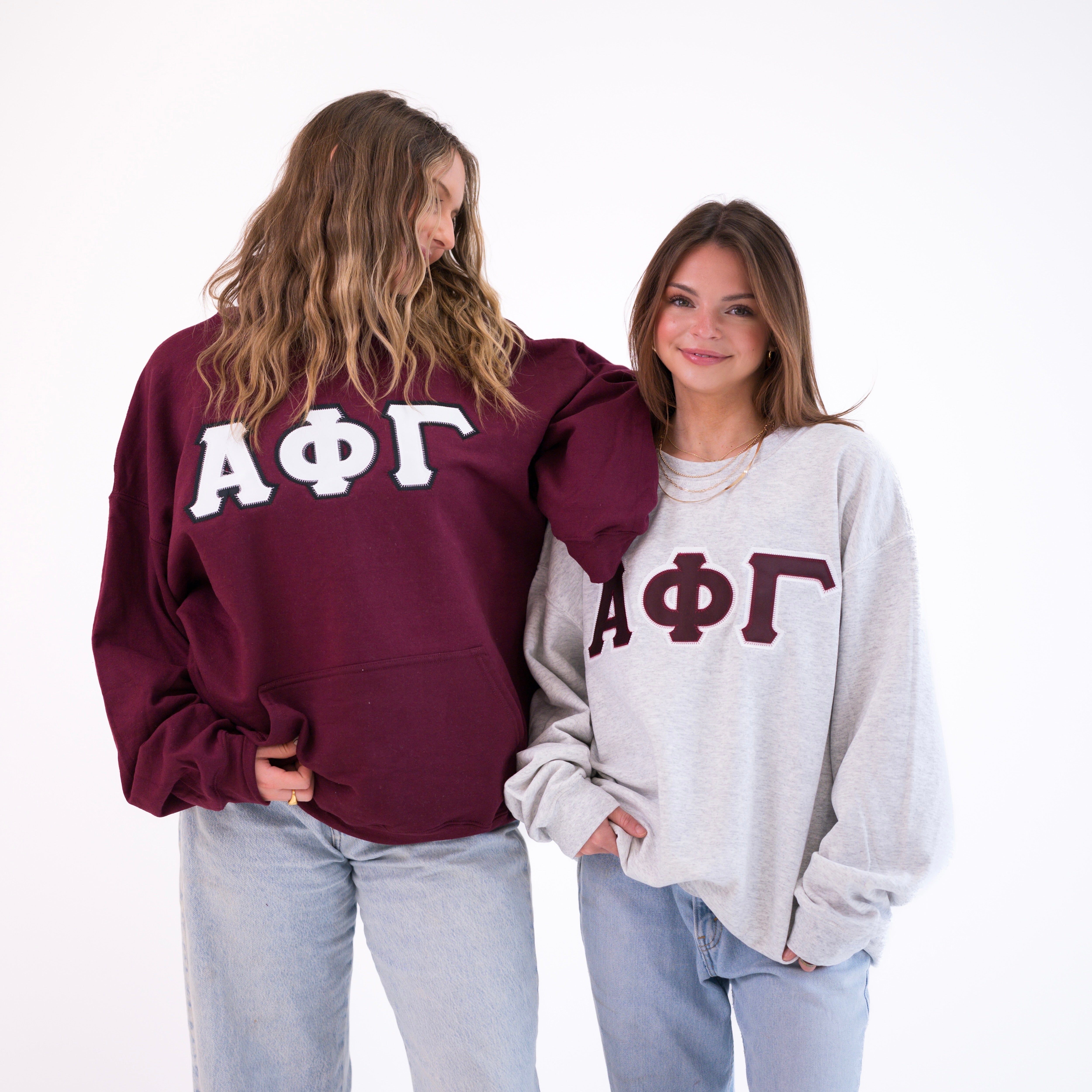 Basic Greek Letter Hoodie Sweatshirt - Alpha Phi Gamma