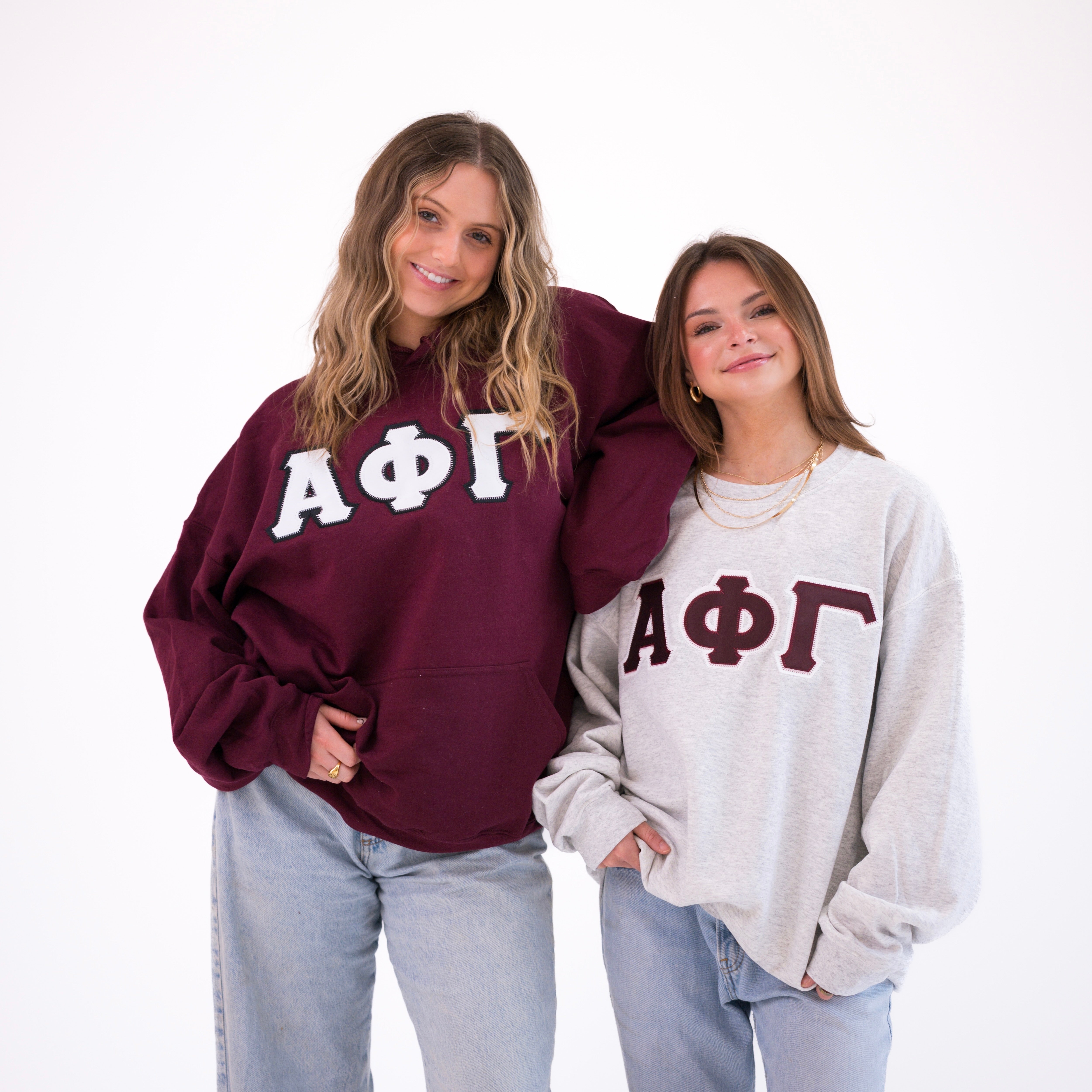 Basic Greek Letter Crewneck Sweatshirt - Alpha Phi Gamma