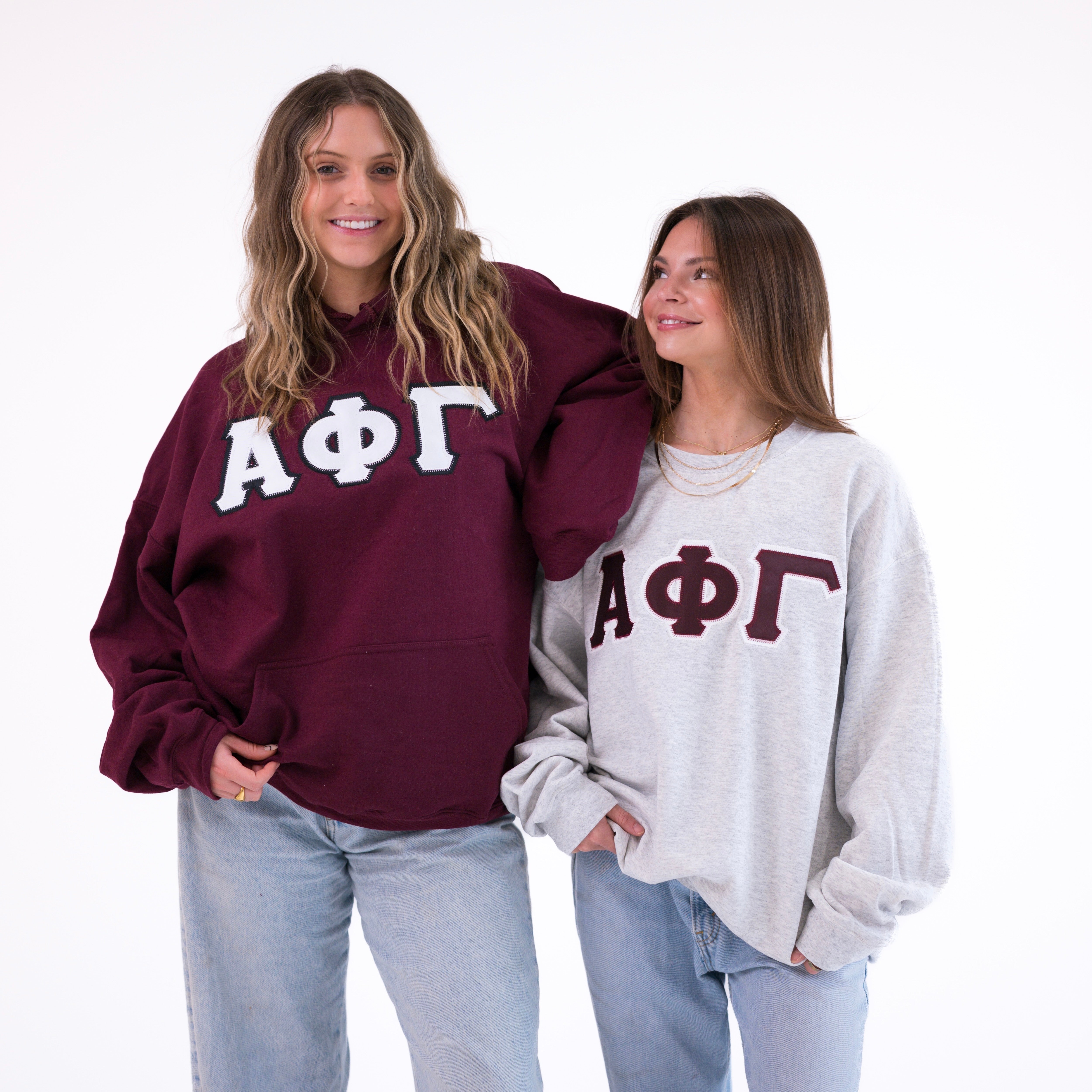 Basic Greek Letter Crewneck Sweatshirt - Alpha Phi Gamma