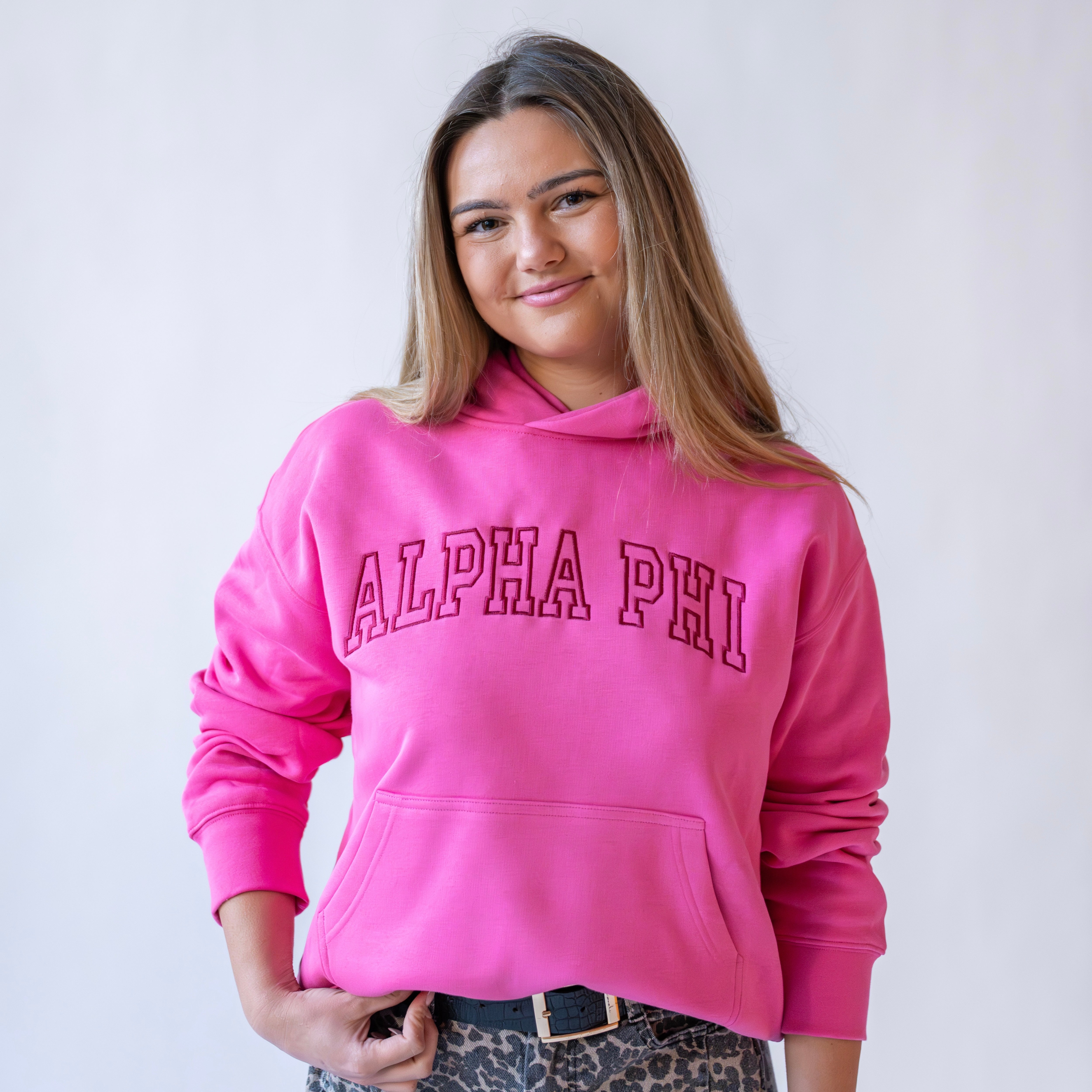Homebody Embroidered Hoodie Sweatshirt - Alpha Phi