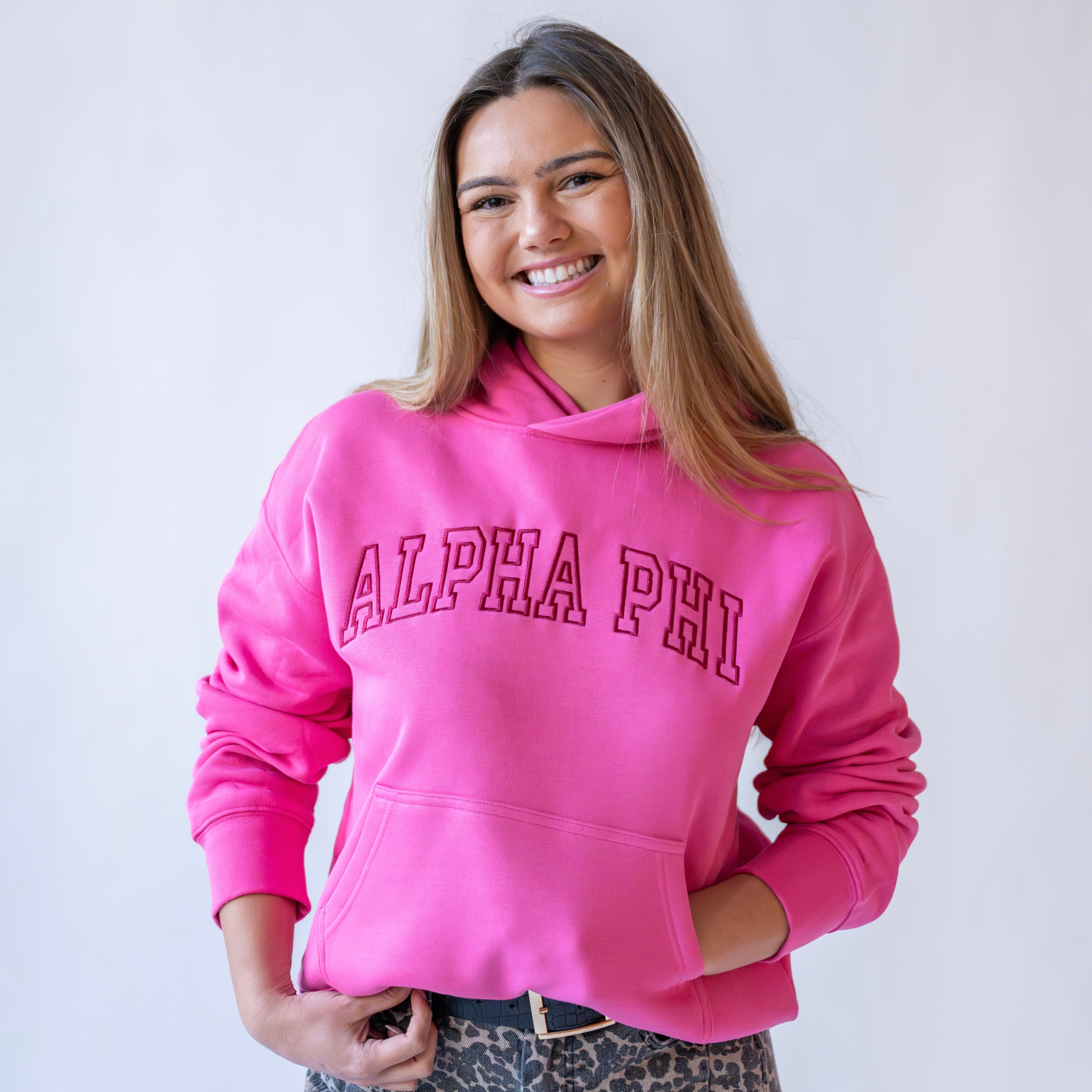 Homebody Embroidered Hoodie Sweatshirt - Alpha Phi