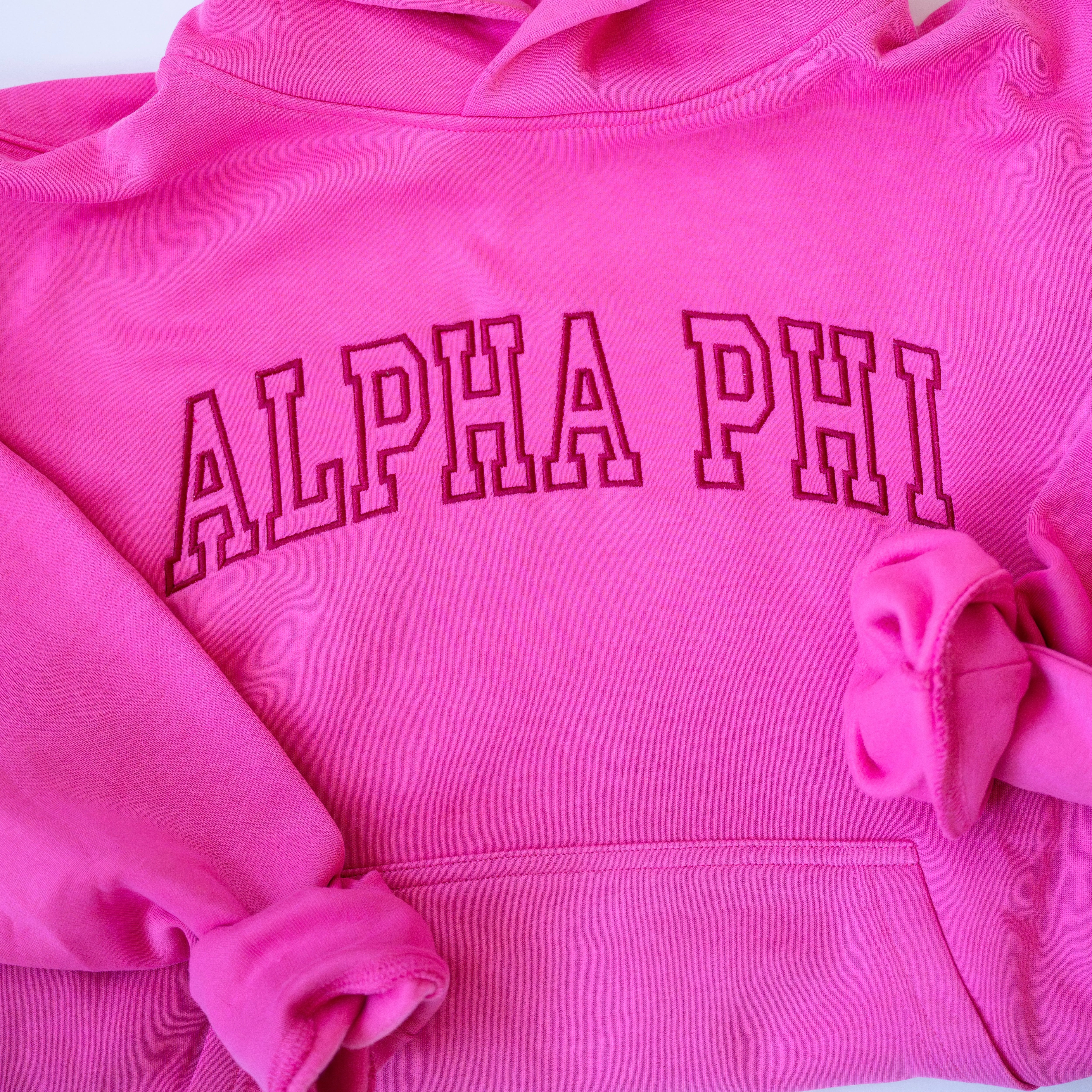 Homebody Embroidered Hoodie Sweatshirt - Alpha Phi