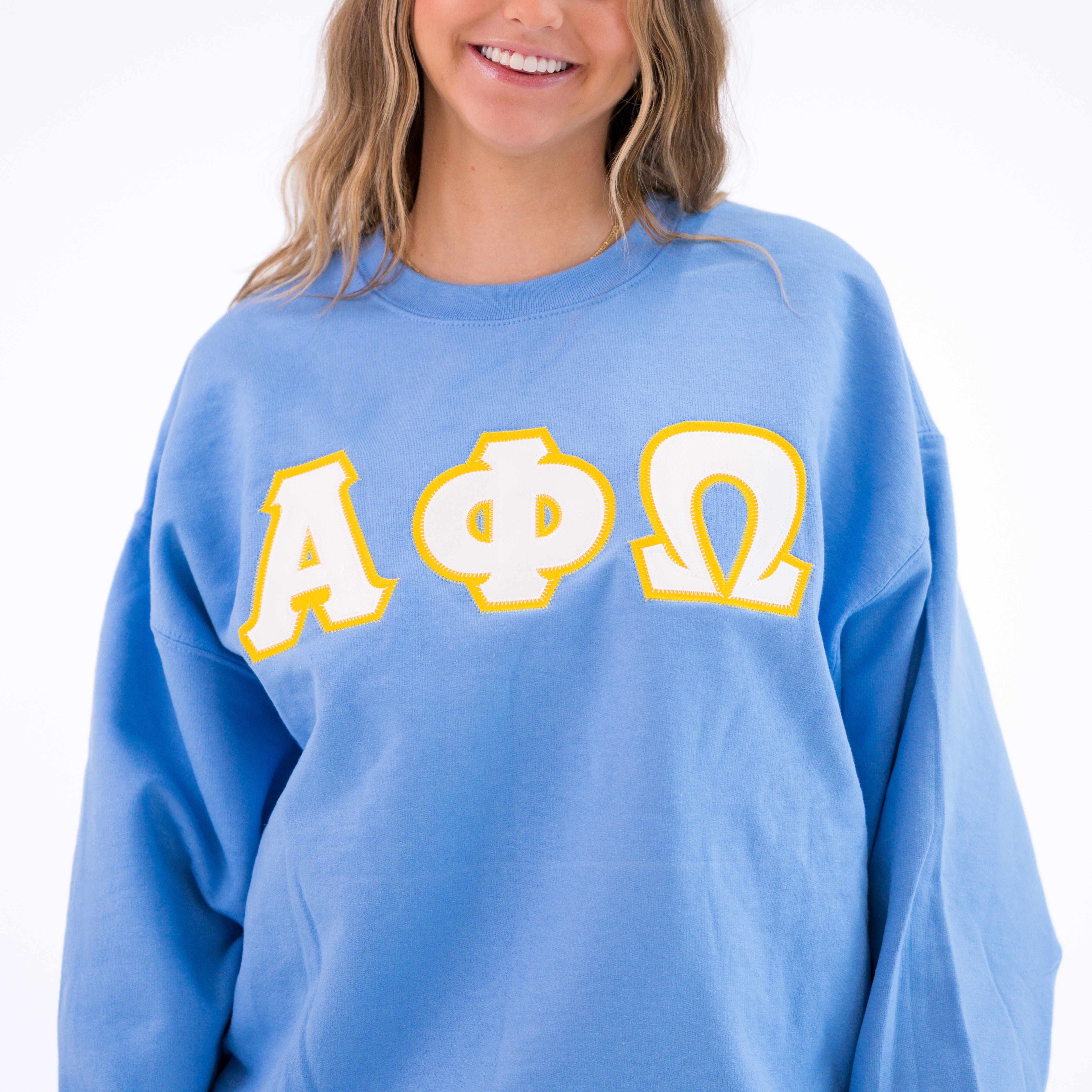 Basic Greek Letter Crewneck Sweatshirt - Alpha Phi Omega