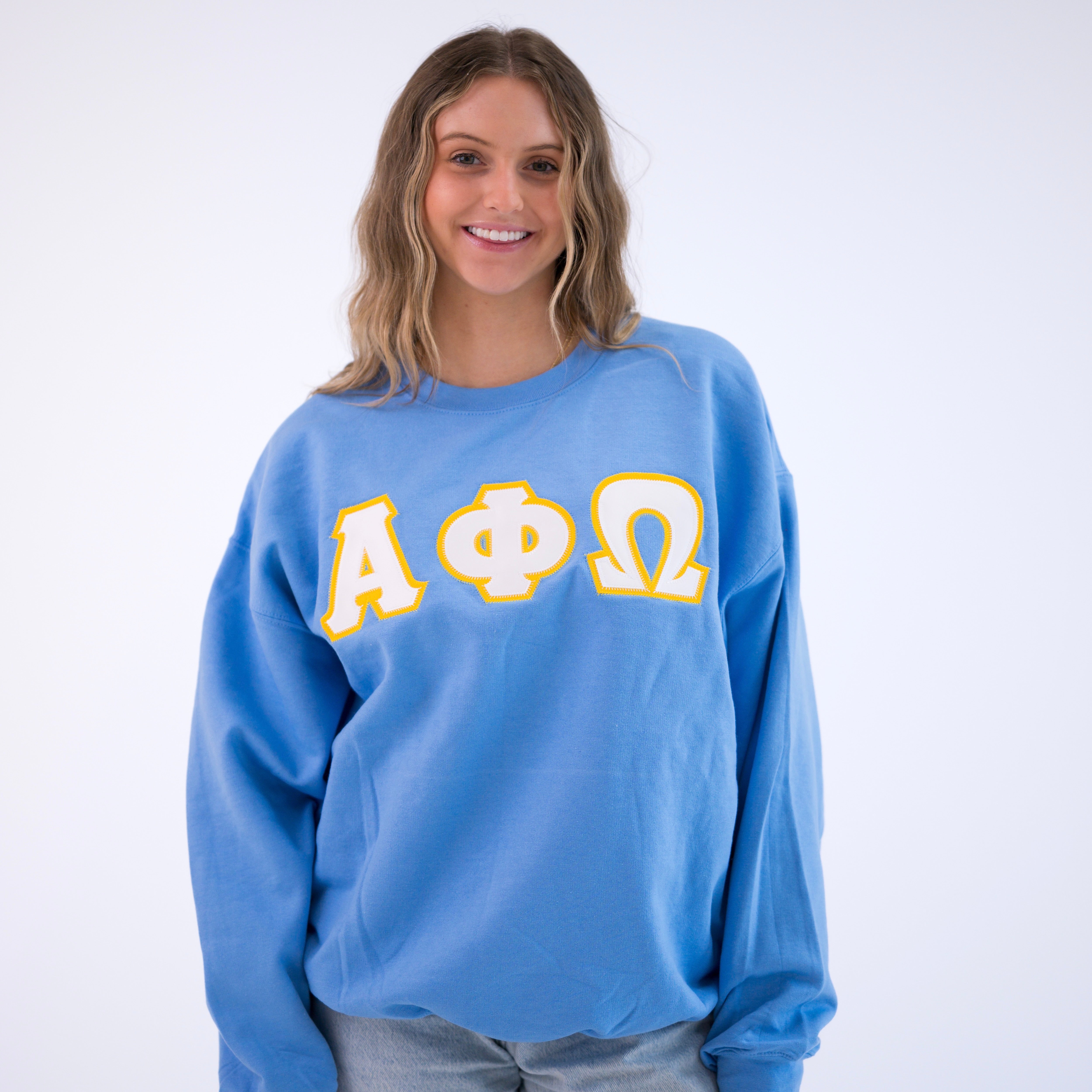 Basic Greek Letter Crewneck Sweatshirt - Alpha Phi Omega