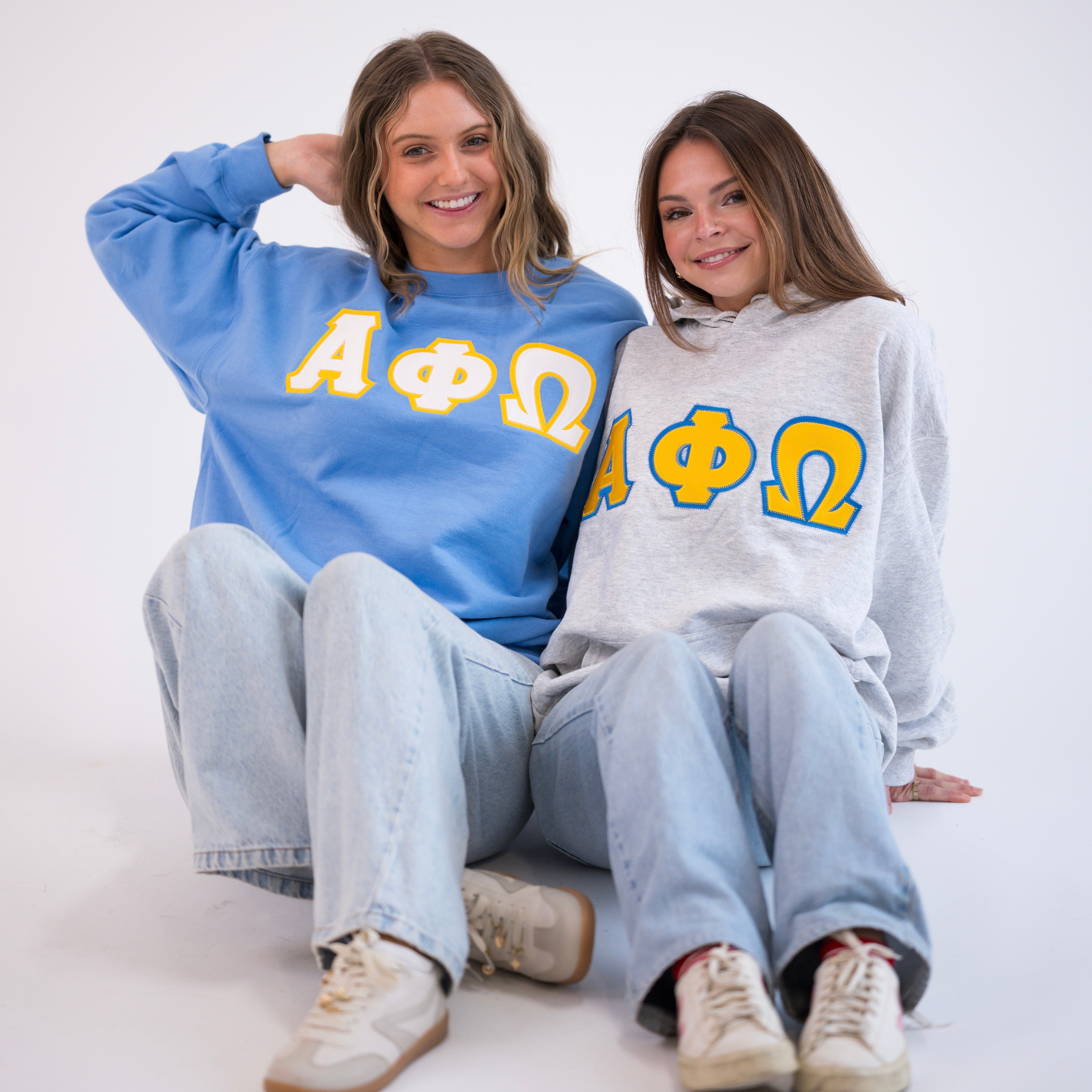 Basic Greek Letter Crewneck Sweatshirt - Alpha Phi Omega