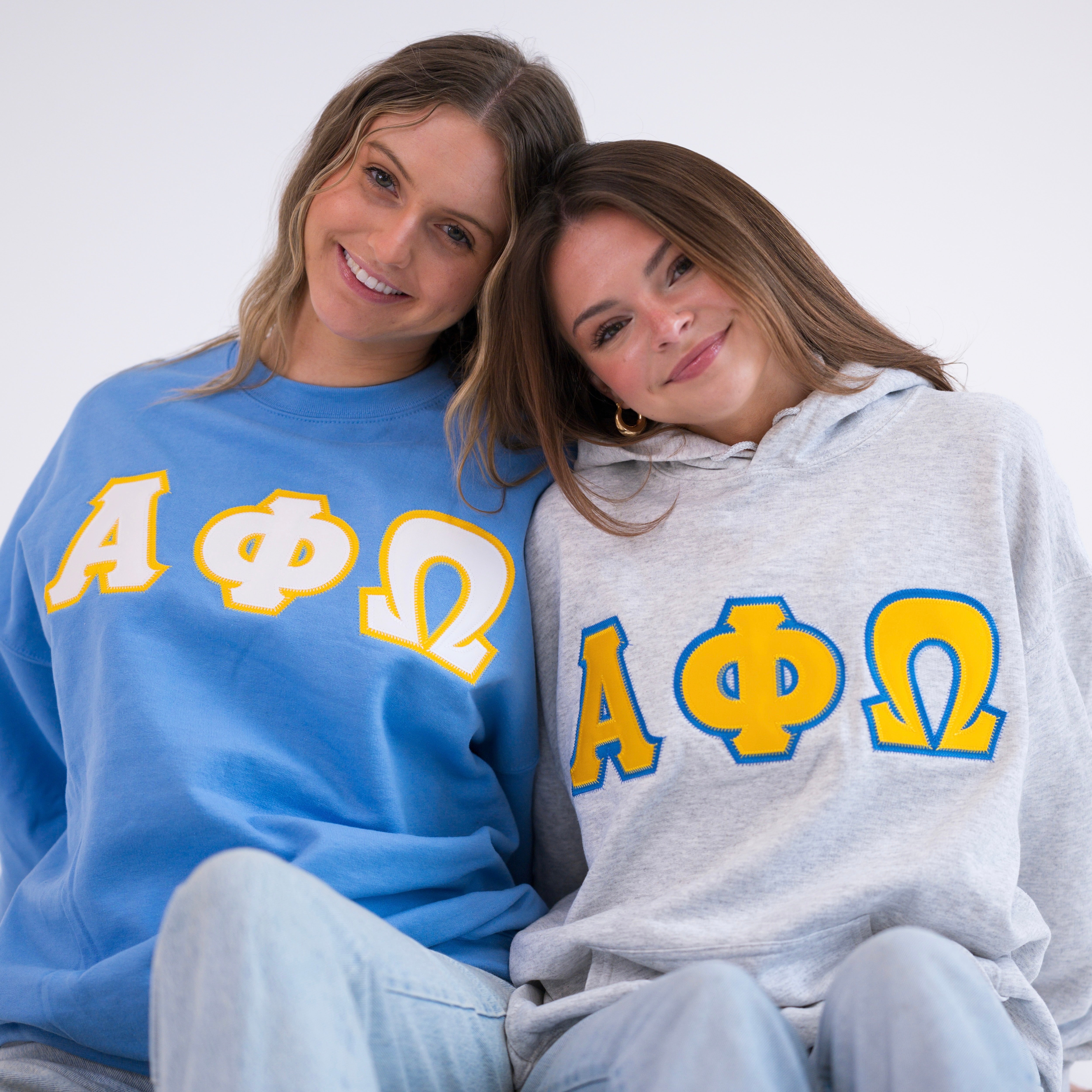 Basic Greek Letter Crewneck Sweatshirt - Alpha Phi Omega