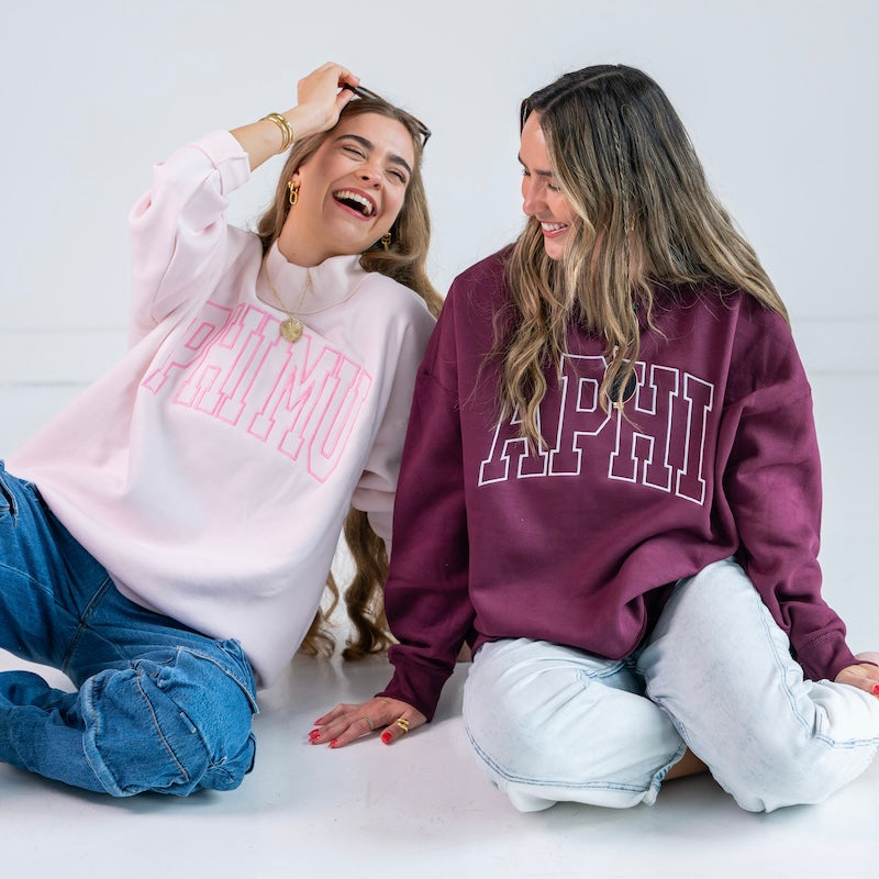 Main Character Embroidered Mockneck Sweatshirt