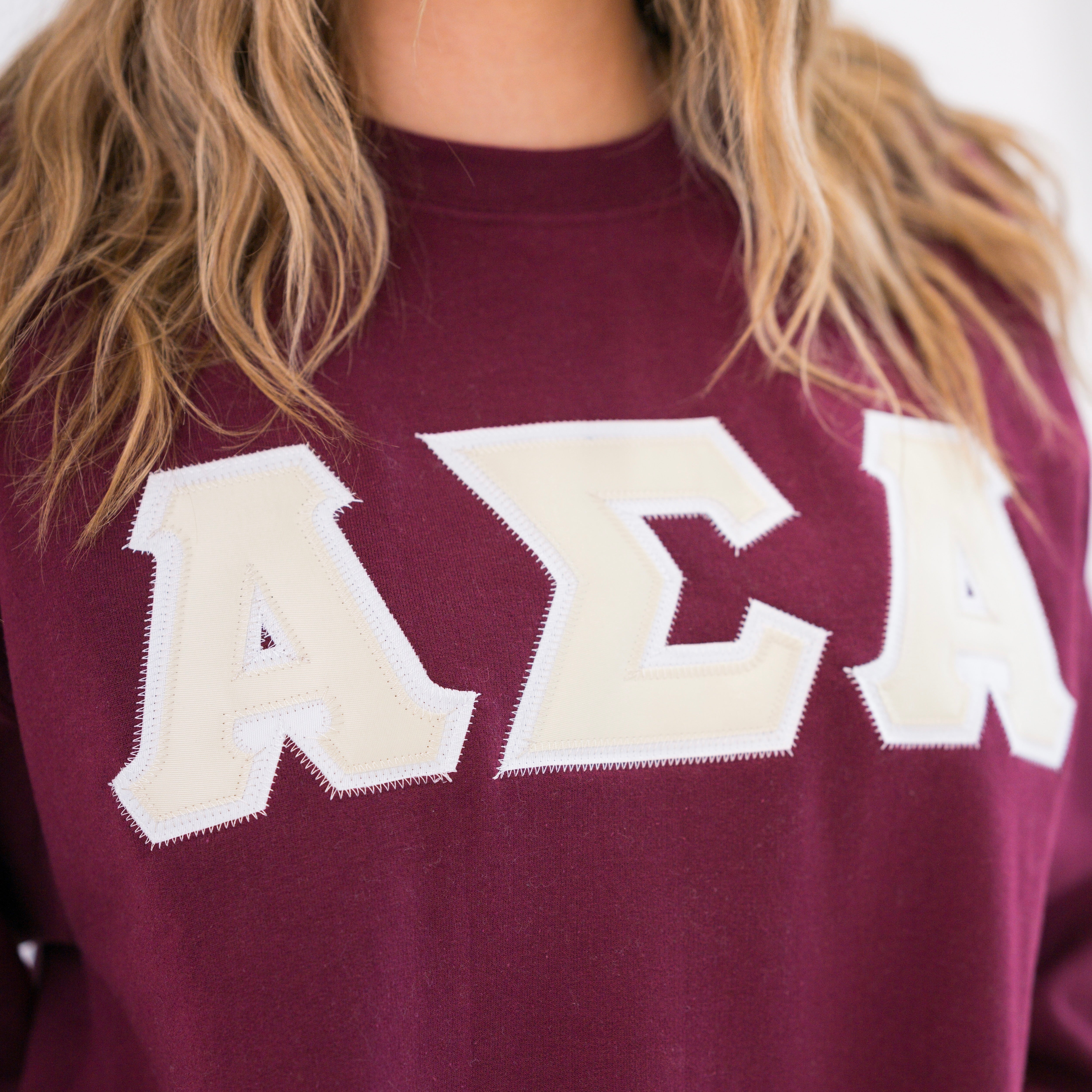 Basic Greek Letter Crewneck Sweatshirt - Alpha Sigma Alpha