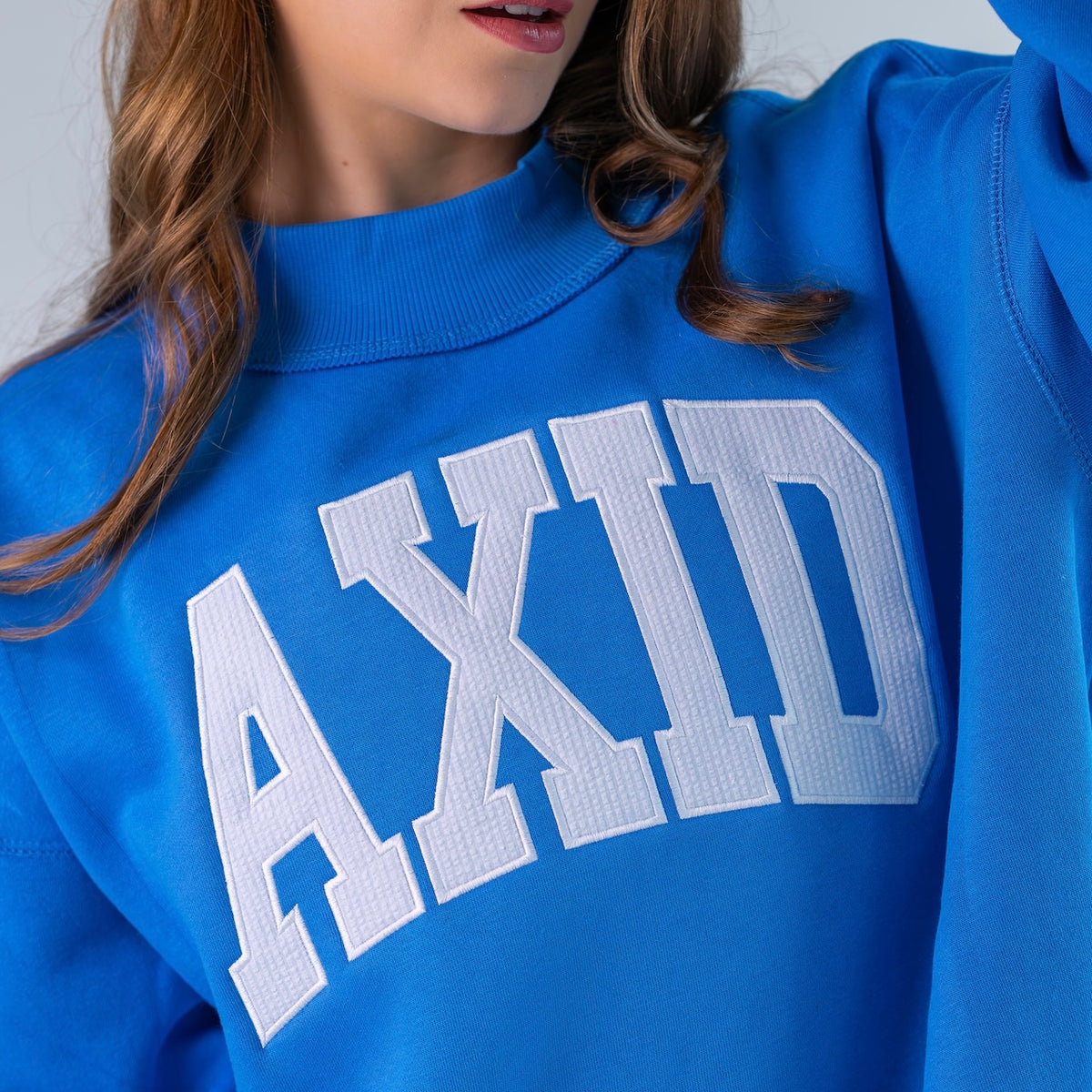 Main Character Seersucker Mockneck Sweatshirt  - Alpha Xi Delta