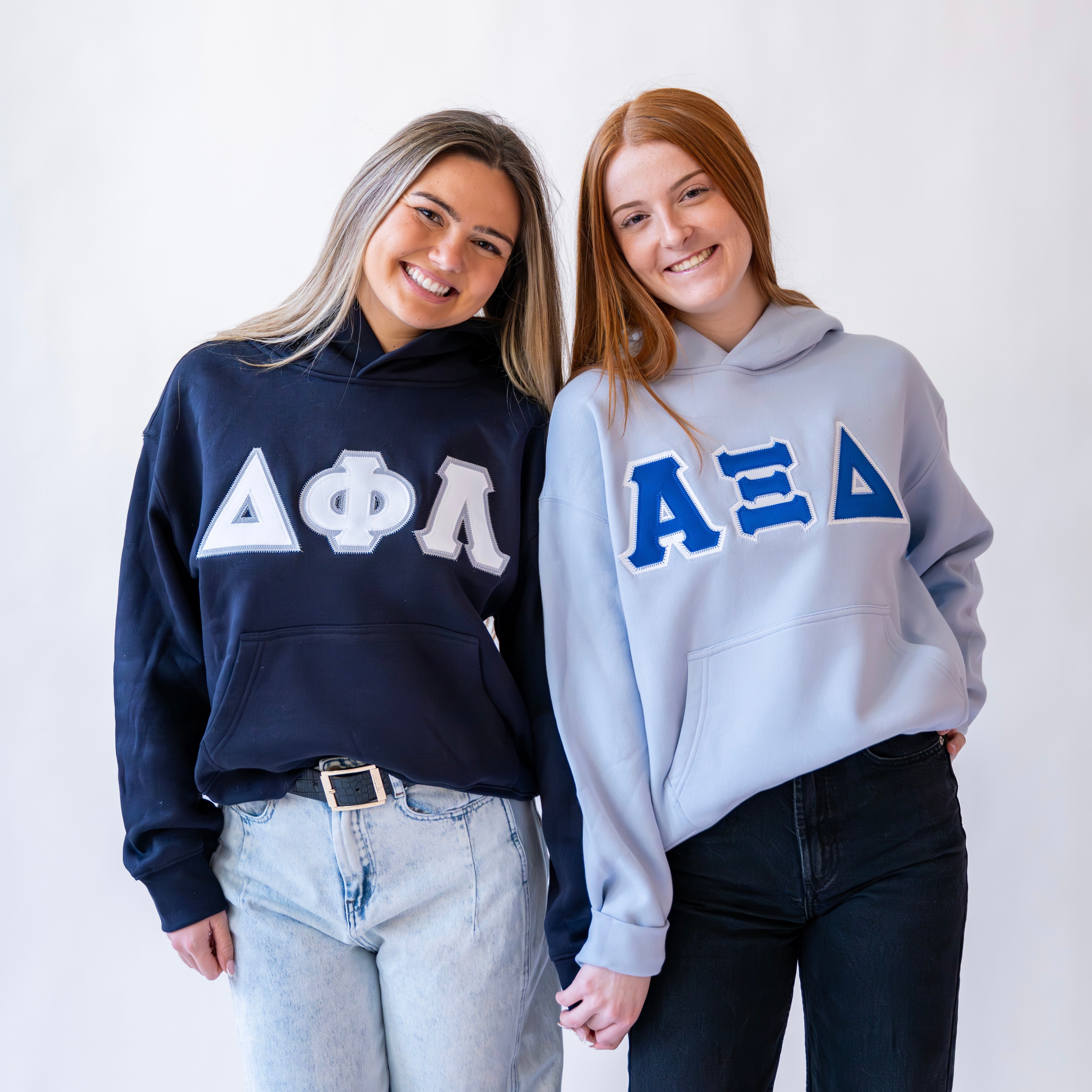 Basic Greek Letter Hoodie Sweatshirt - Delta Phi Lambda