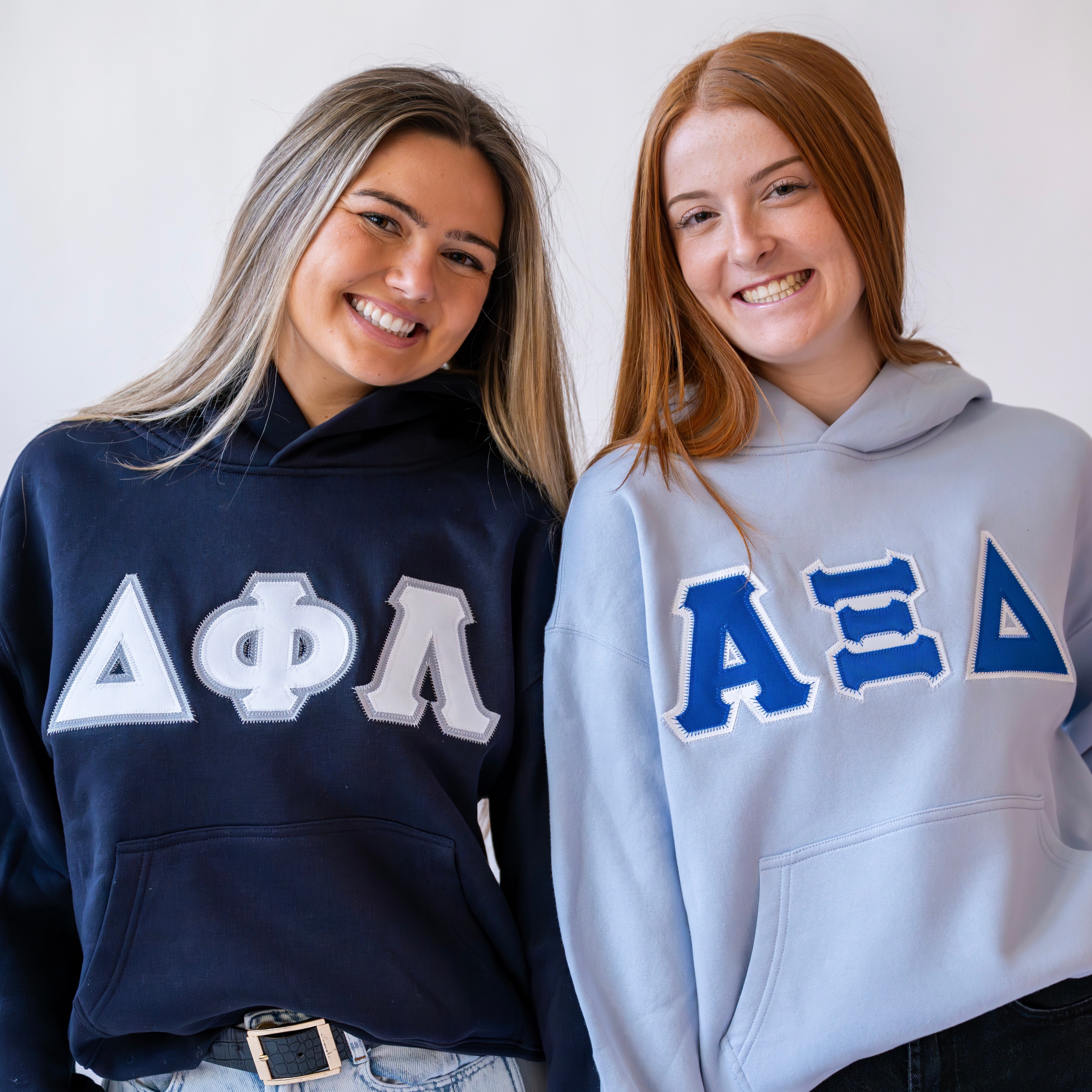 Basic Greek Letter Hoodie Sweatshirt - Alpha Xi Delta
