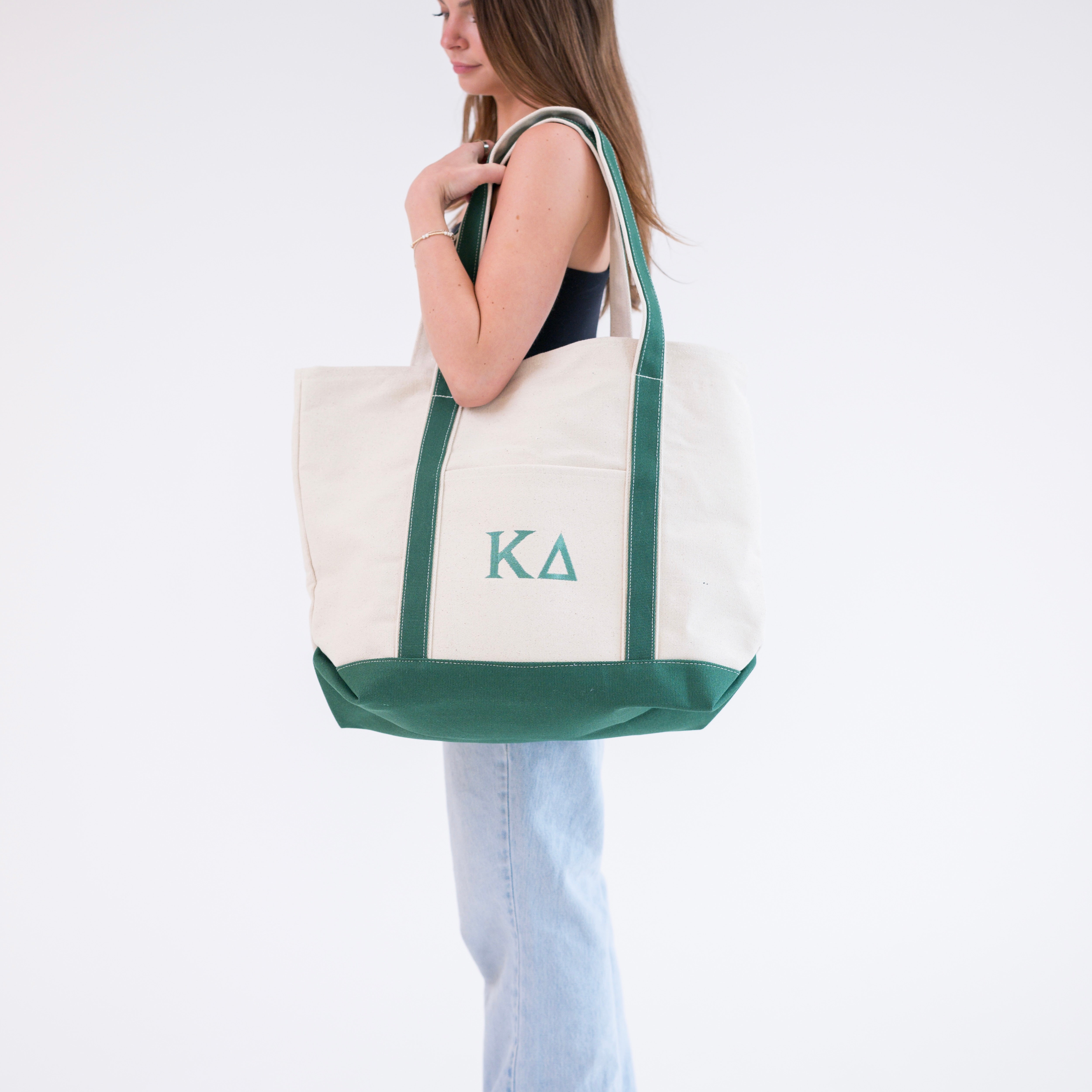 Basic Embroidered X-Large Canvas Tote Bag