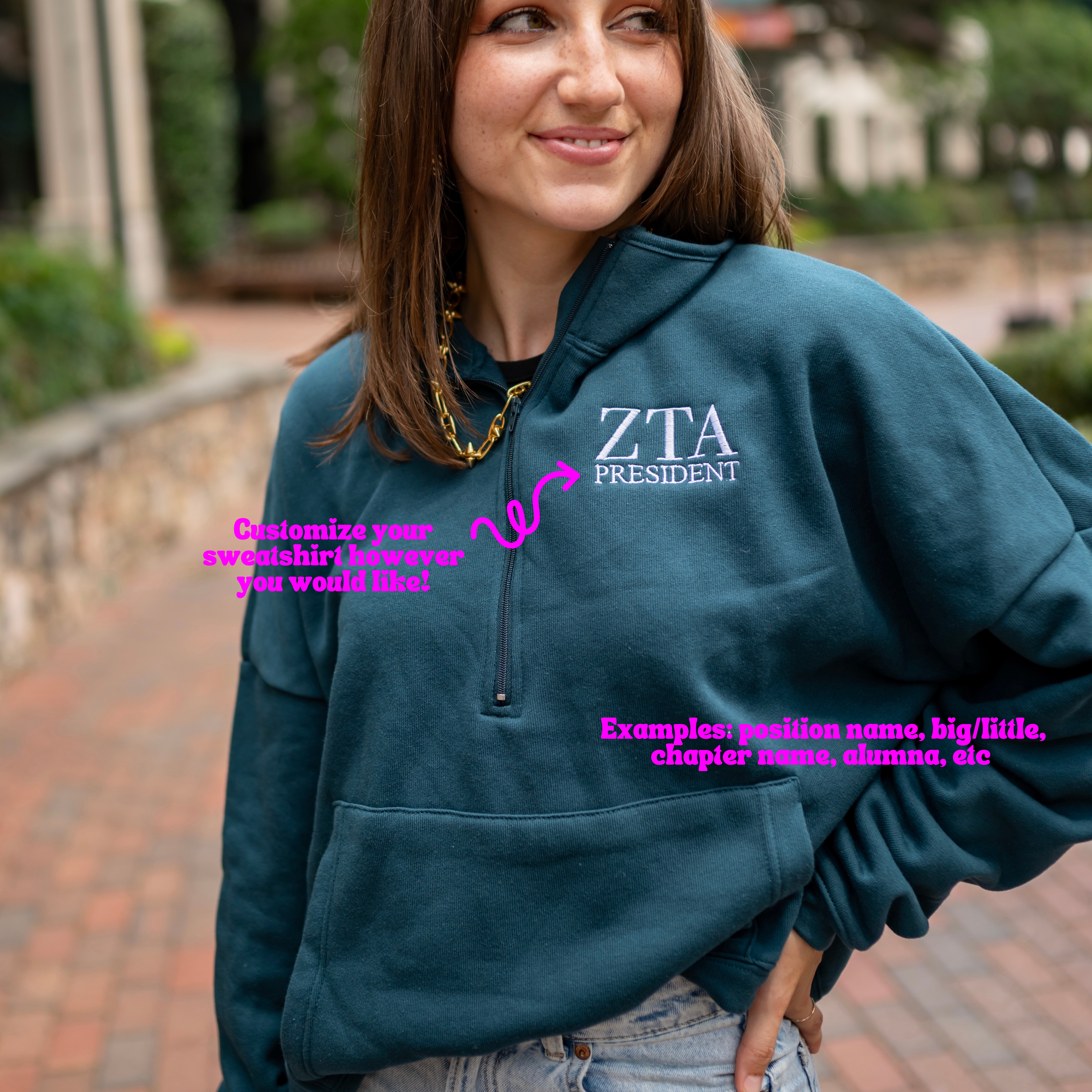 Embroidered sorority sweatshirts online