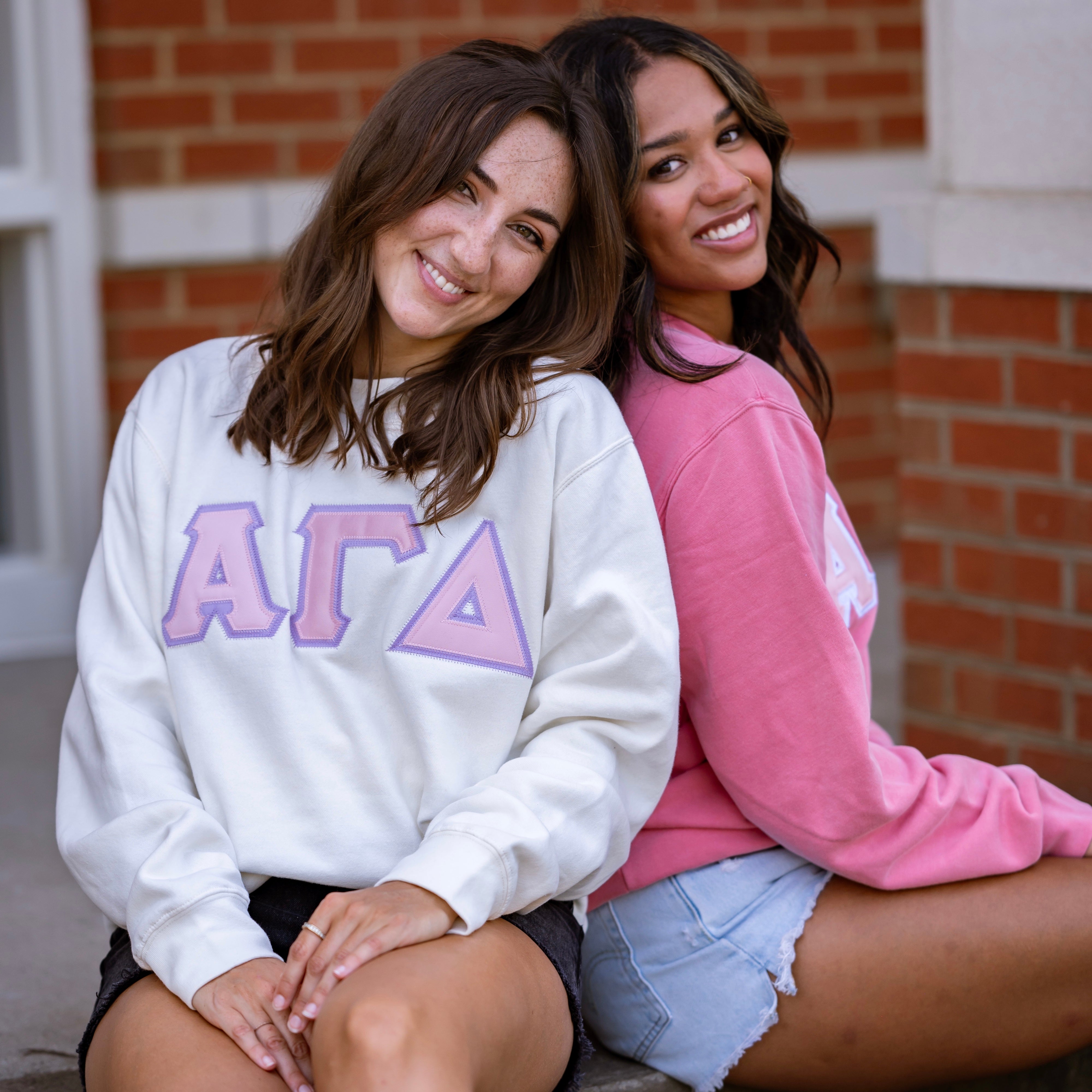 Basic Greek Letter Crewneck Sweatshirt