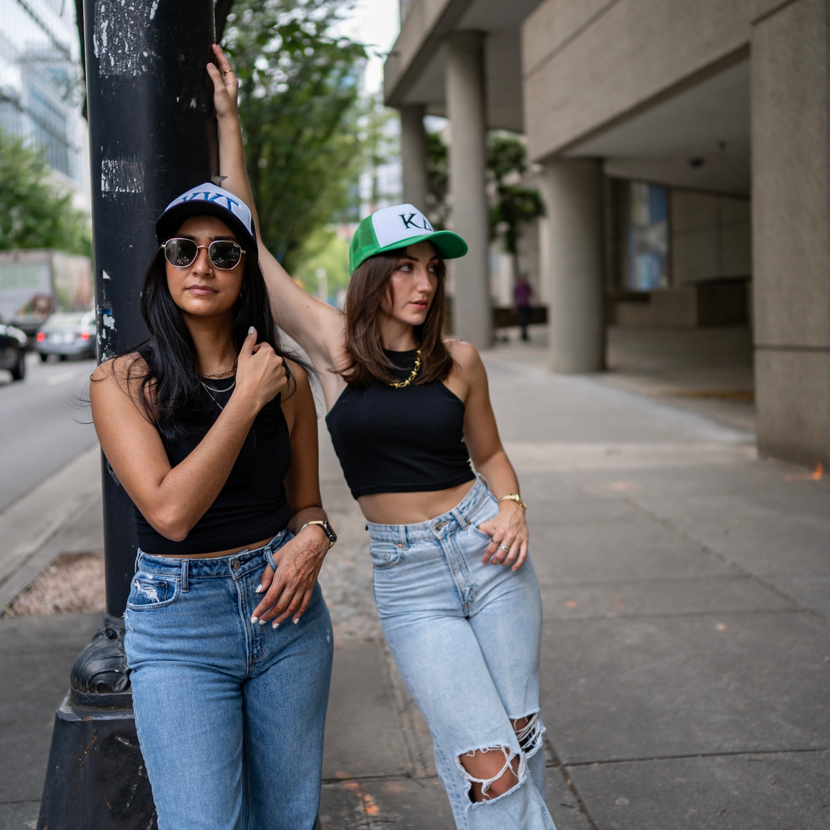 Basic Greek Letter Sorority Embroidered Bid Day Foam Trucker Hat