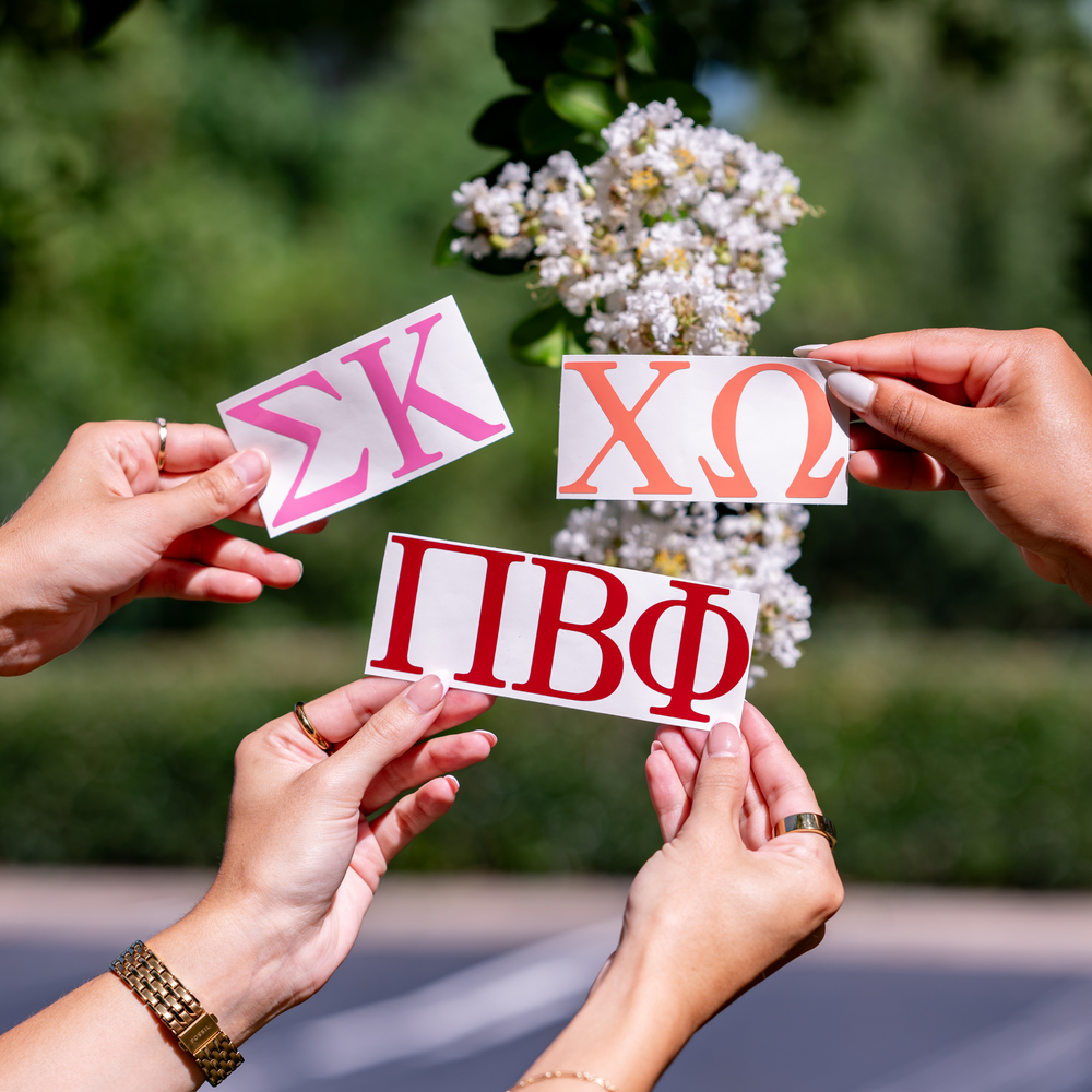 Basic Greek Letter Vinyl Sticker – Greek Letter Co.