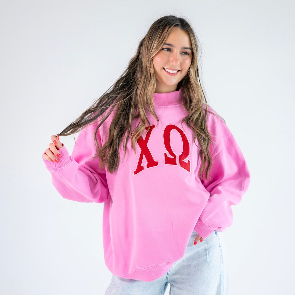 Iconic Greek Letter Mockneck Sweatshirt