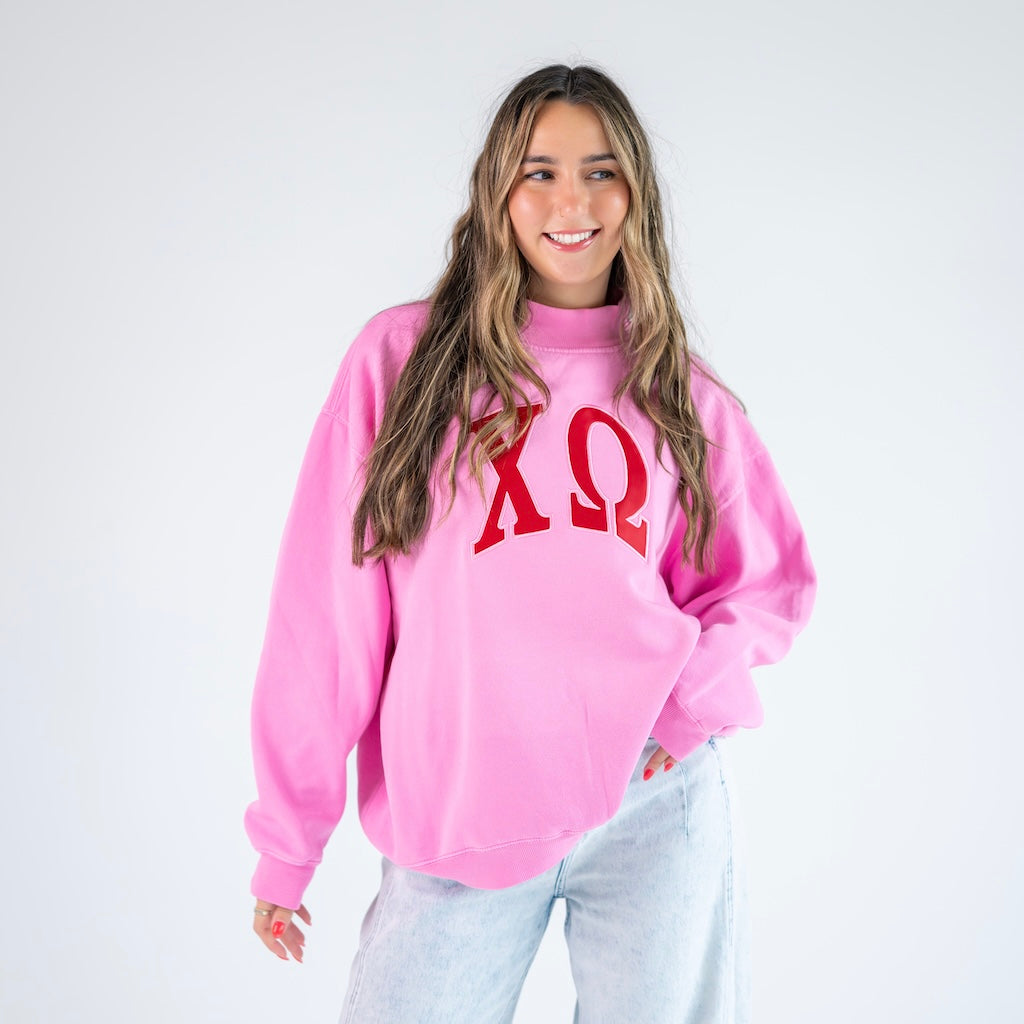 Iconic Greek Letter Mockneck Sweatshirt