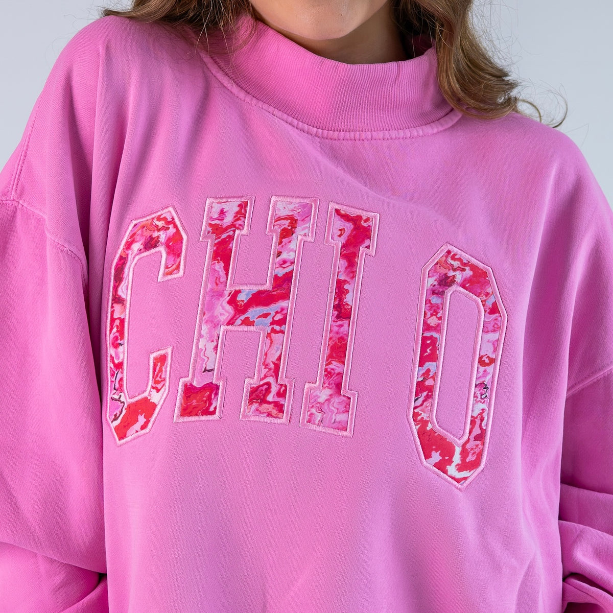 Main Character Heartbreaker Mockneck Sweatshirt - Chi Omega