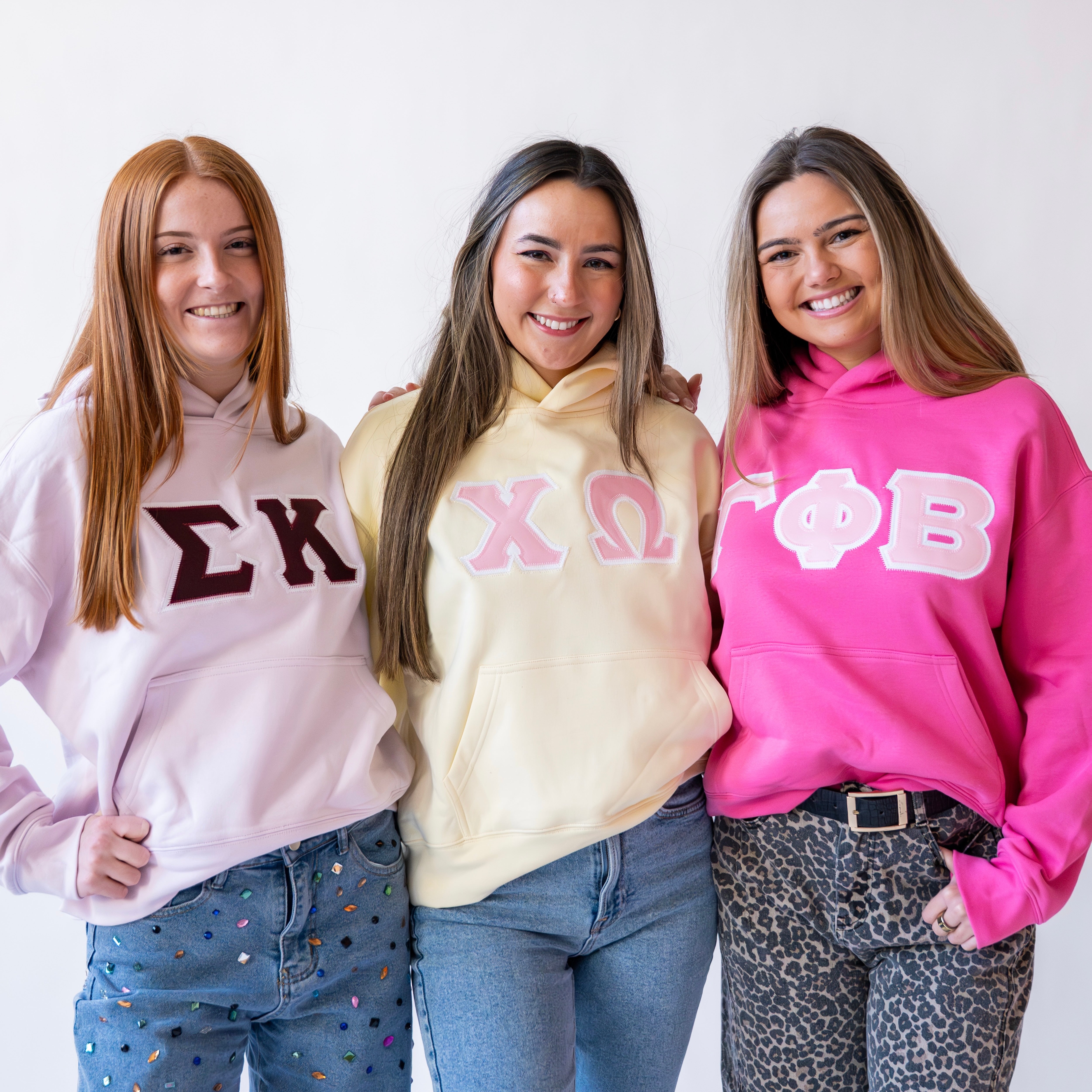 Basic Greek Letter Hoodie Sweatshirt - Gamma Phi Beta