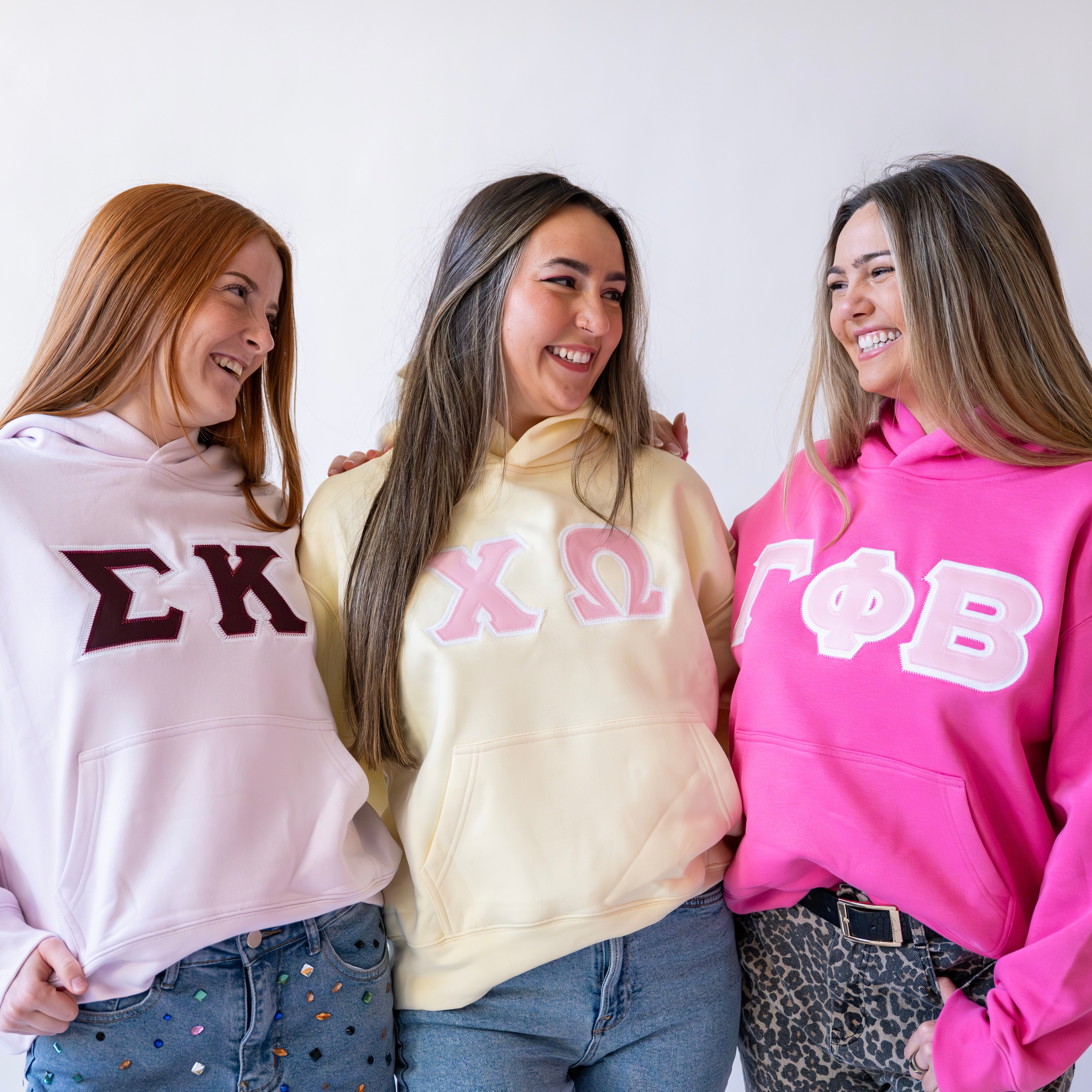 Basic Greek Letter Hoodie Sweatshirt