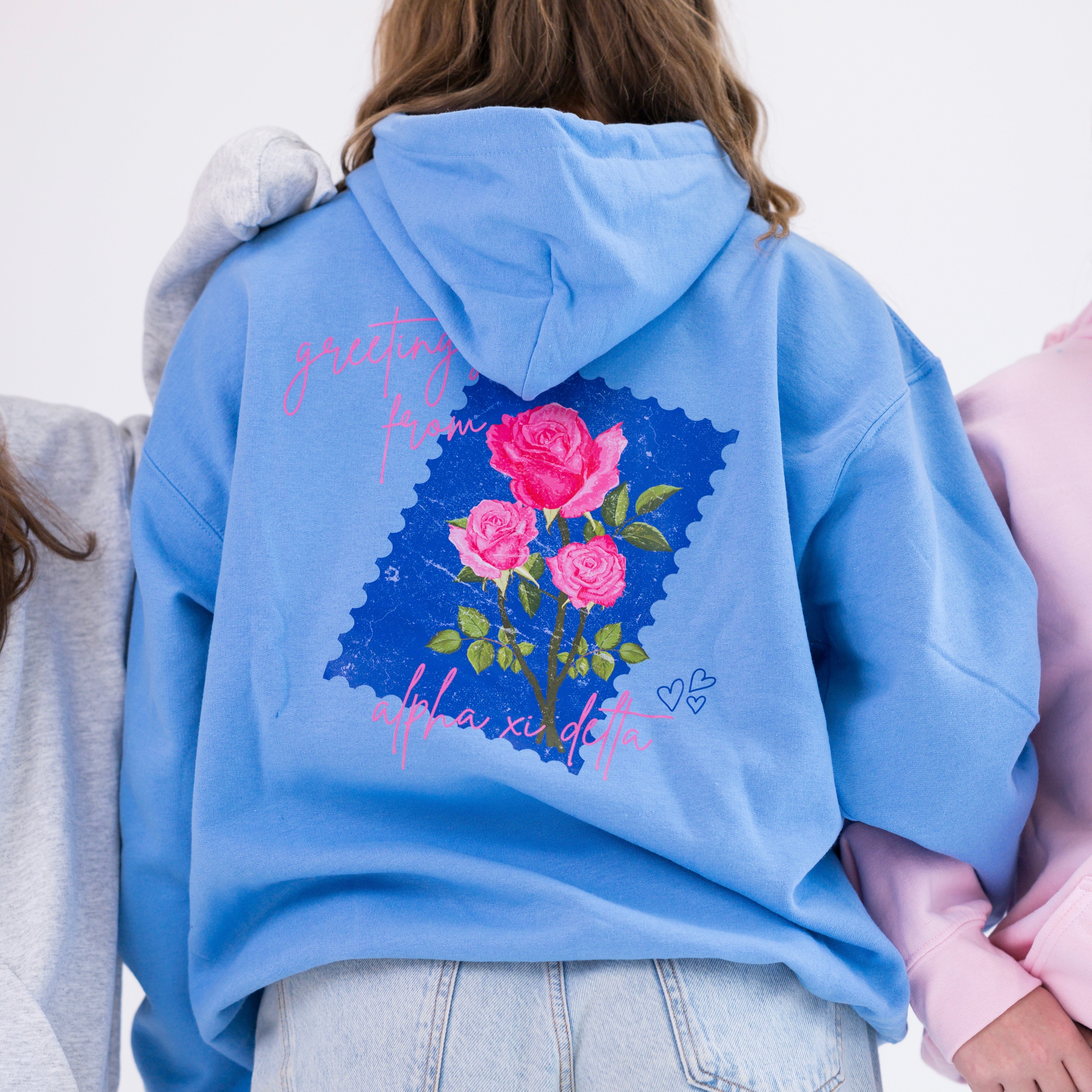 Delivered With Love Hoodie Sweatshirt - Alpha Xi Delta