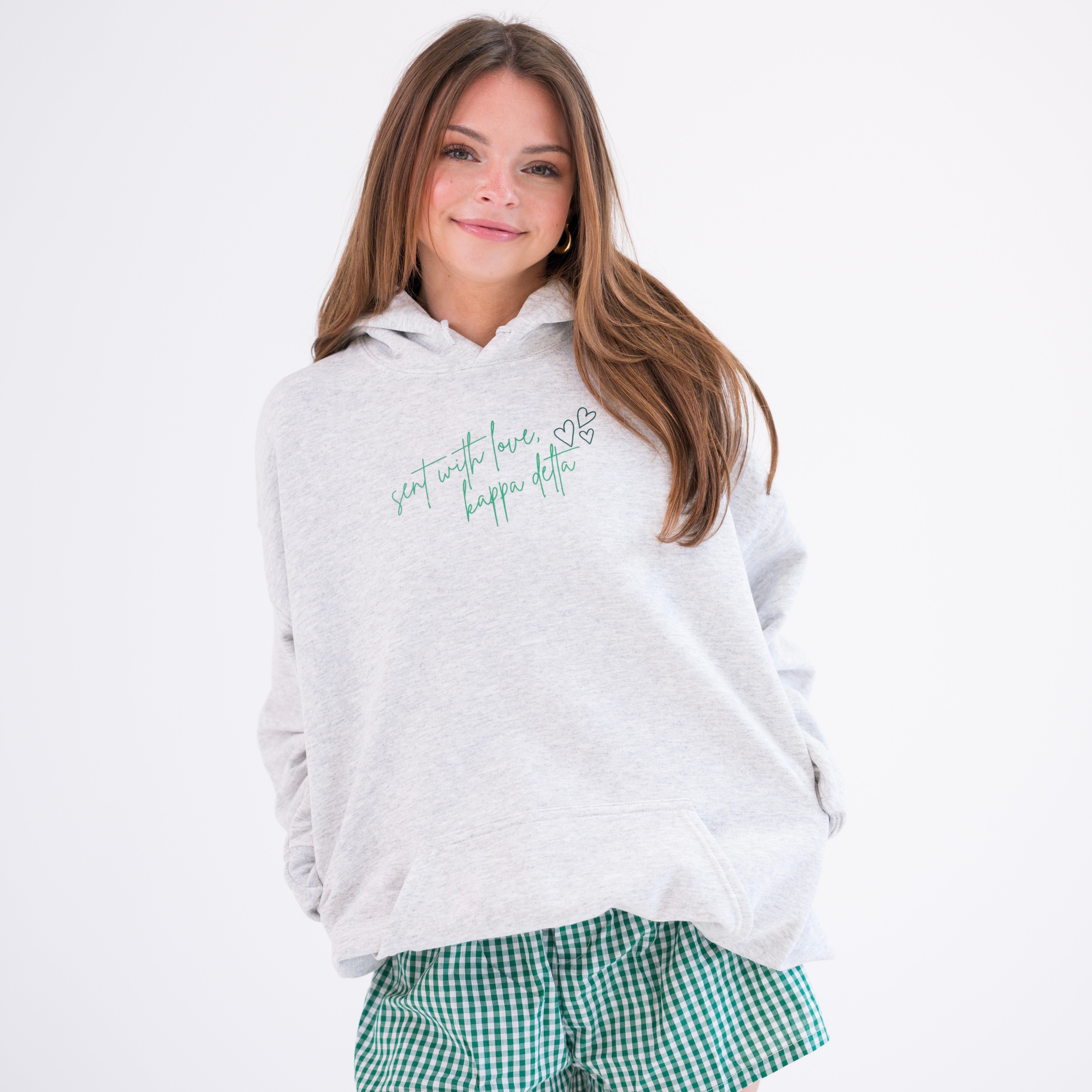 Delivered With Love Hoodie Sweatshirt - Kappa Delta