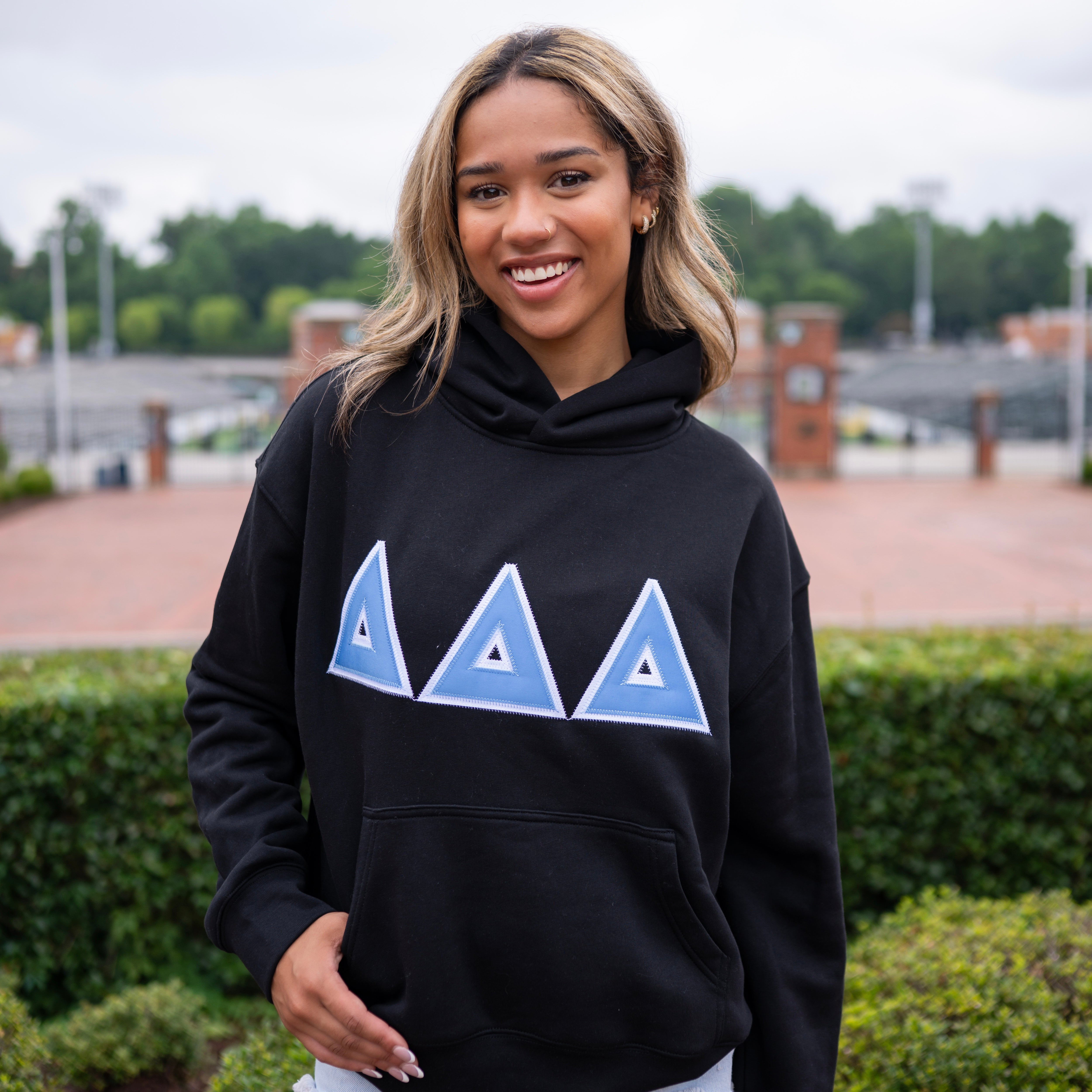 Basic Greek Letter Hoodie Sweatshirt