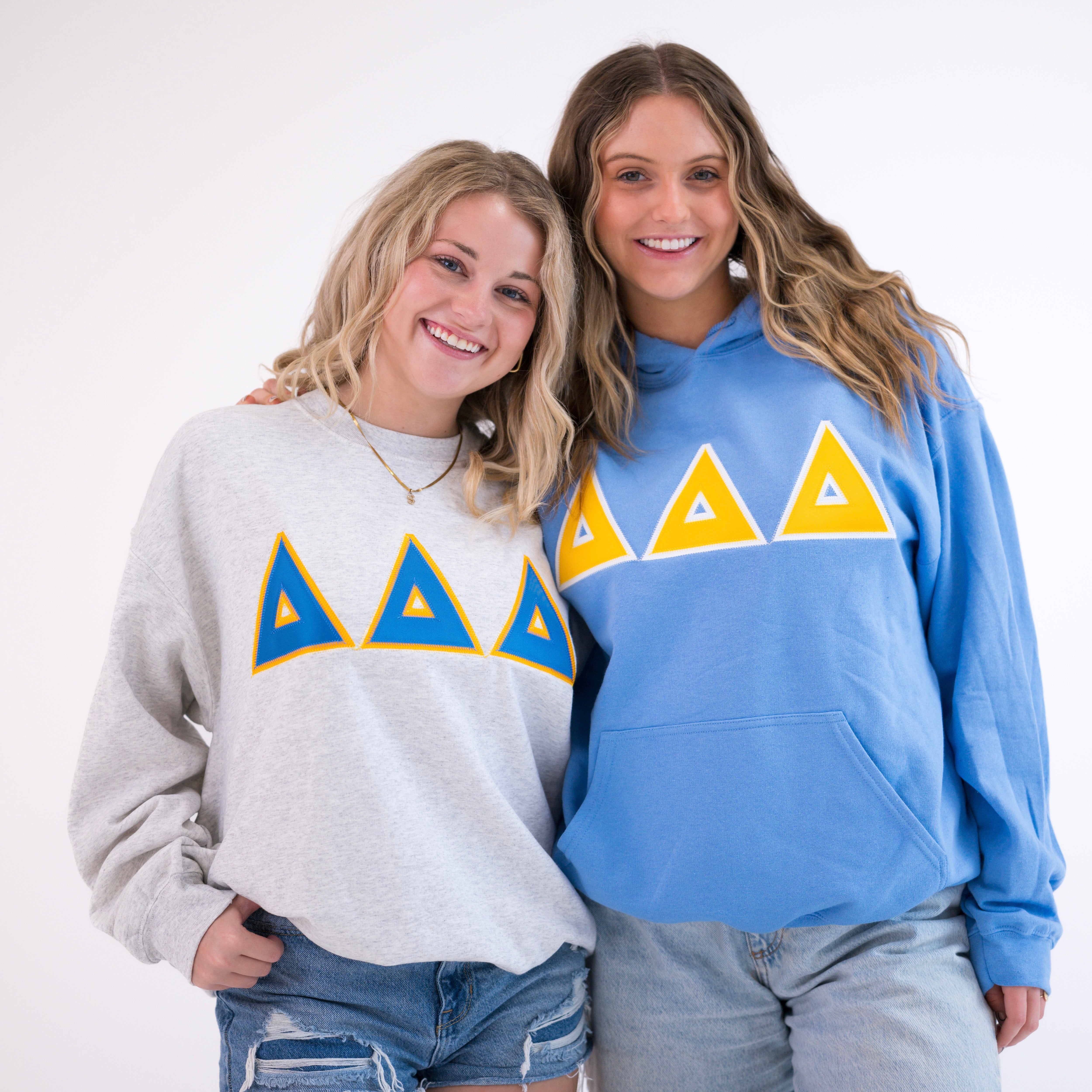 Basic Greek Letter Hoodie Sweatshirt - Delta Delta Delta
